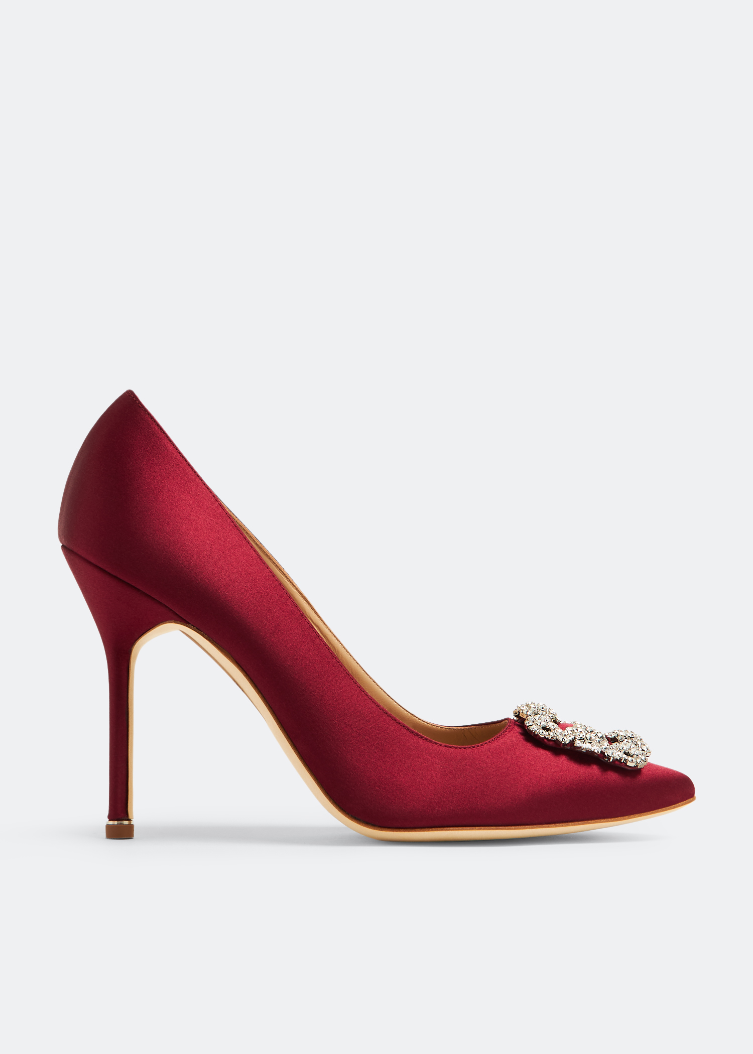 

Hangisi satin pumps, Burgundy