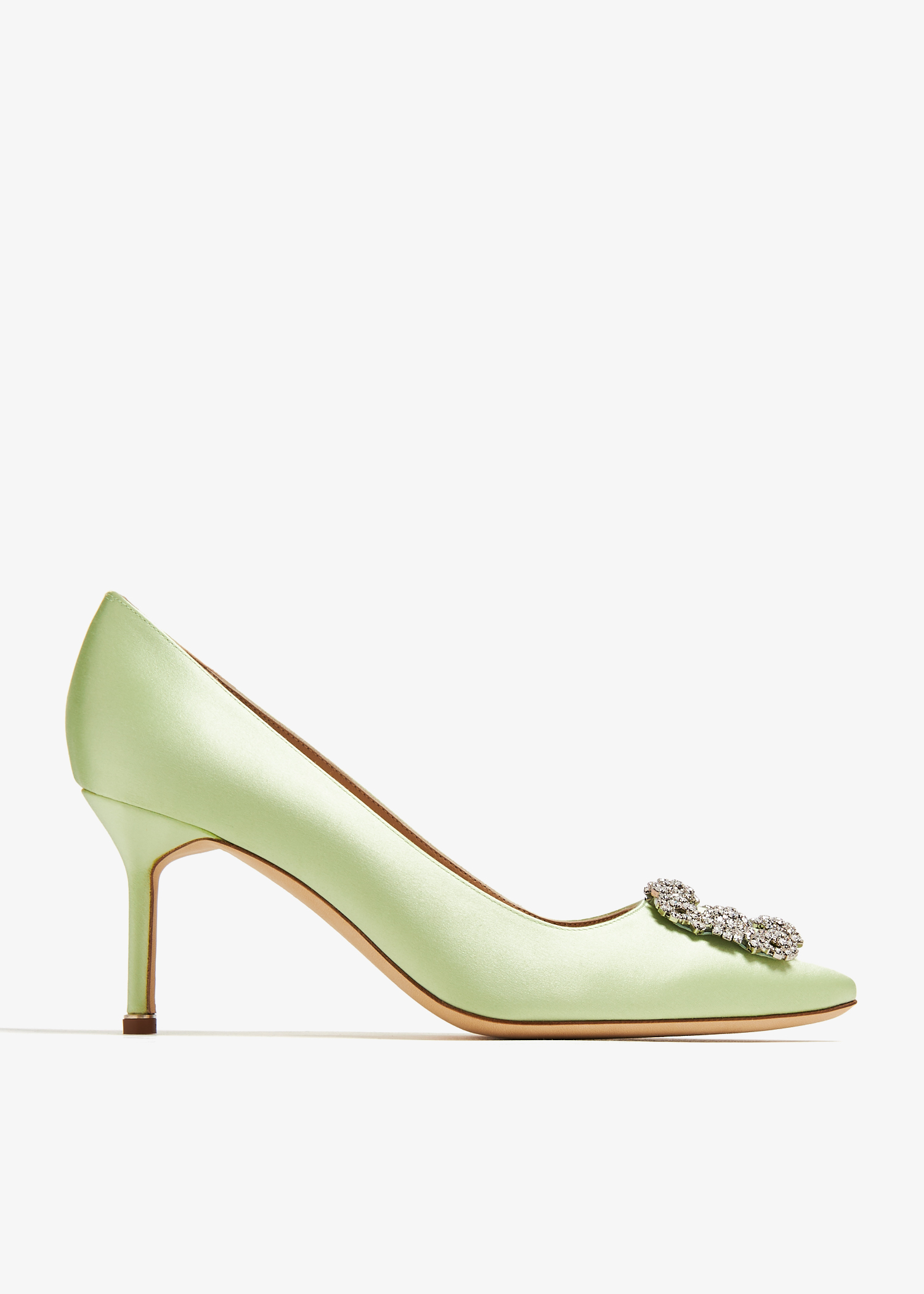 

Hangisi satin pumps, Green