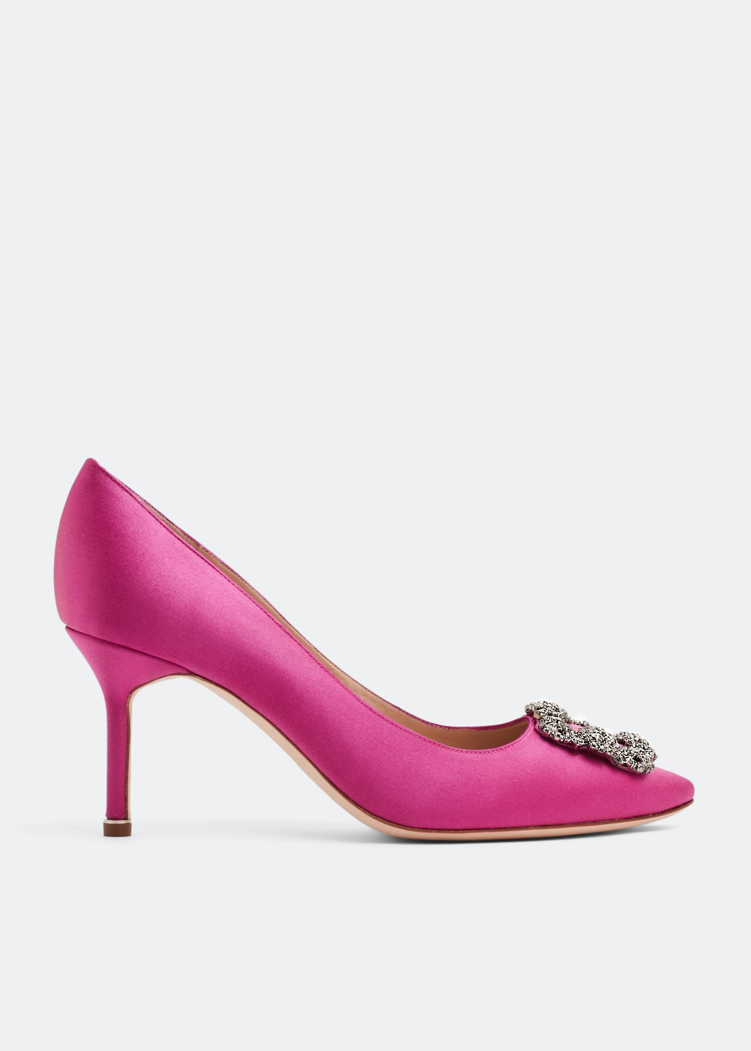 

Hangisi satin pumps, Pink