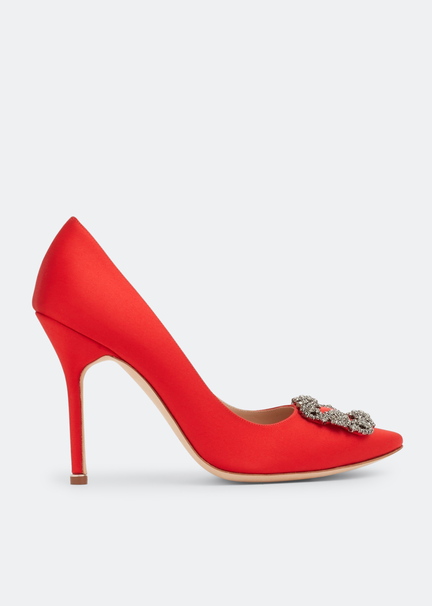 

Hangisi satin pumps, Red