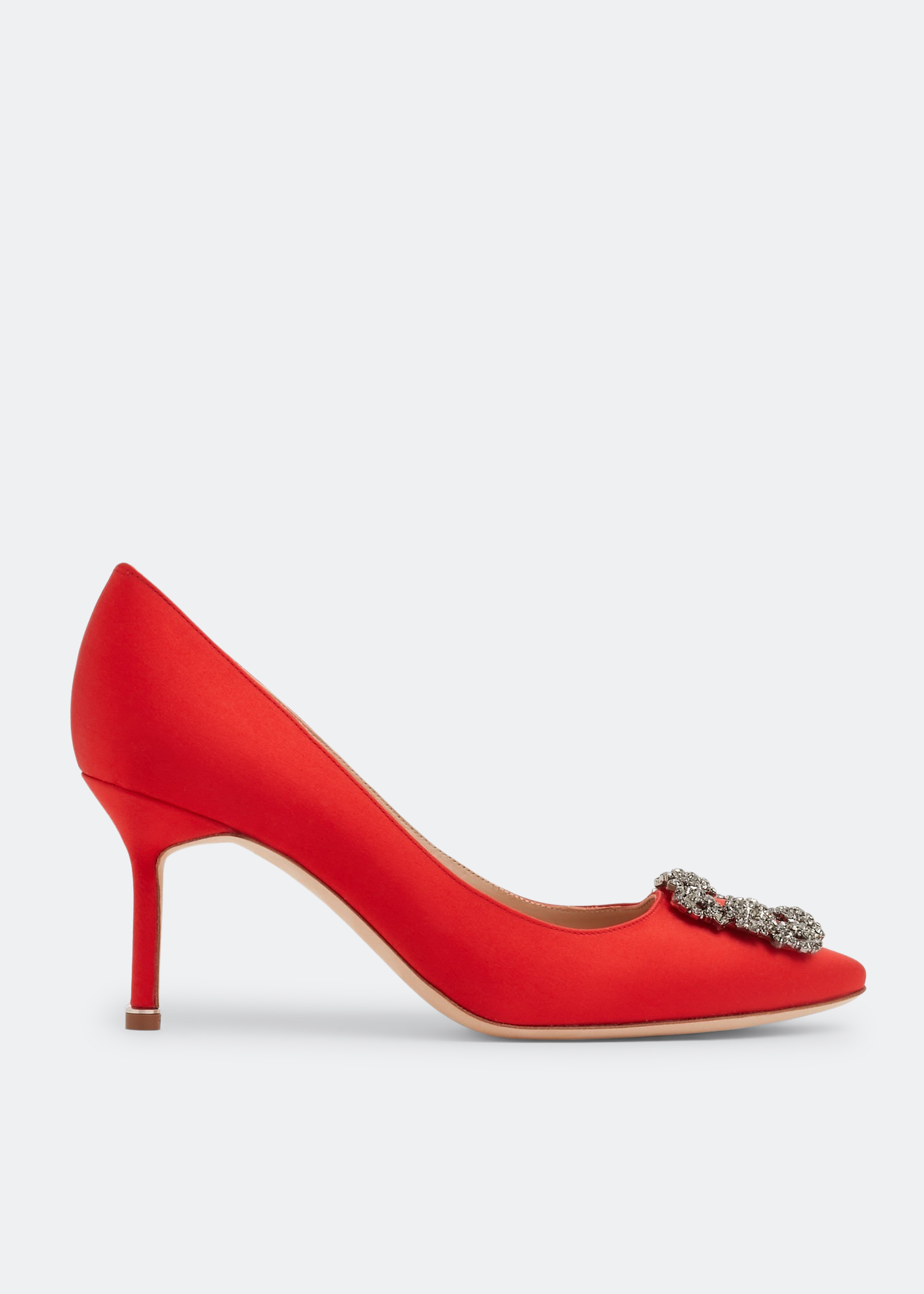 

Hangisi satin pumps, Red