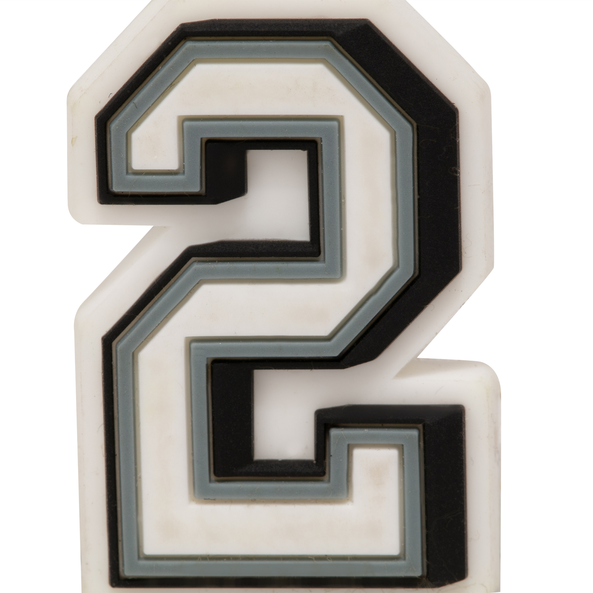 

Number 2 Jibbitz pin, White
