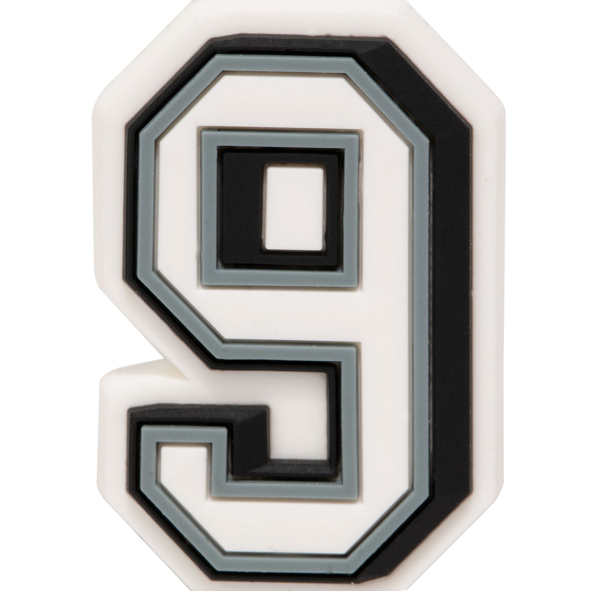 

Number 9 Jibbitz pin, White
