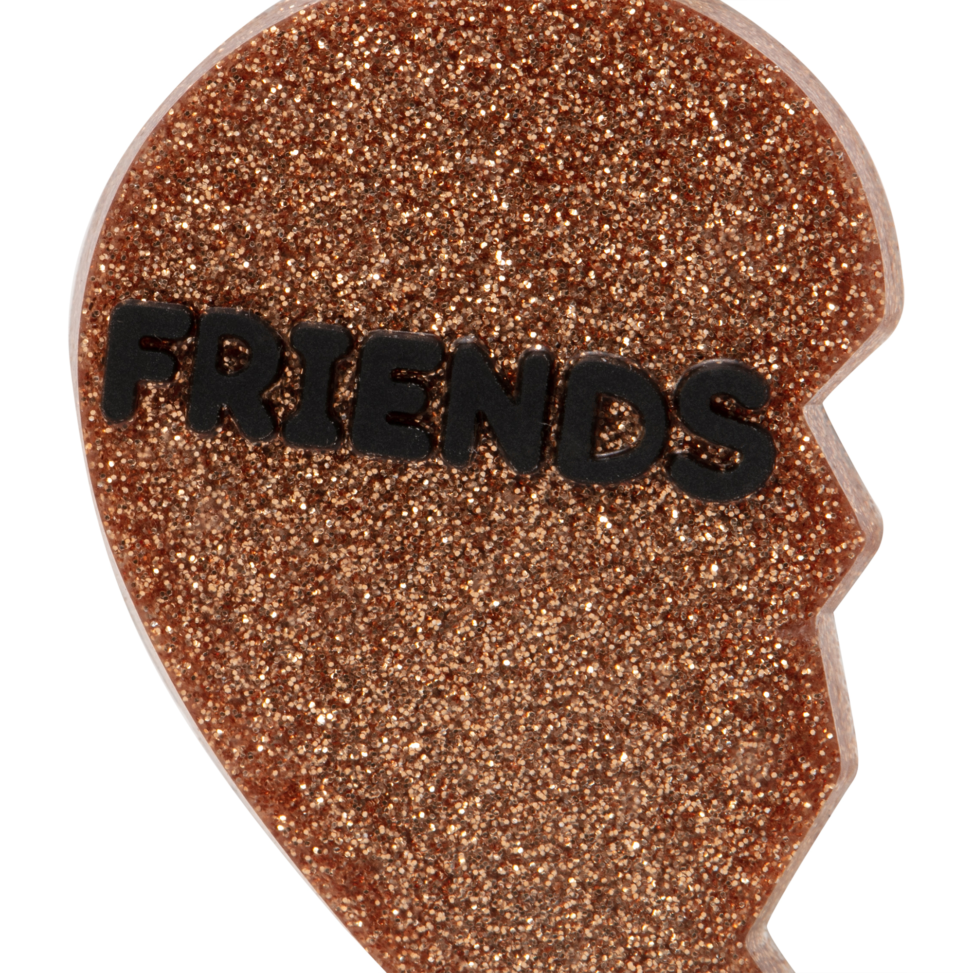 

Glitter Friends Jibbitz pin, Gold