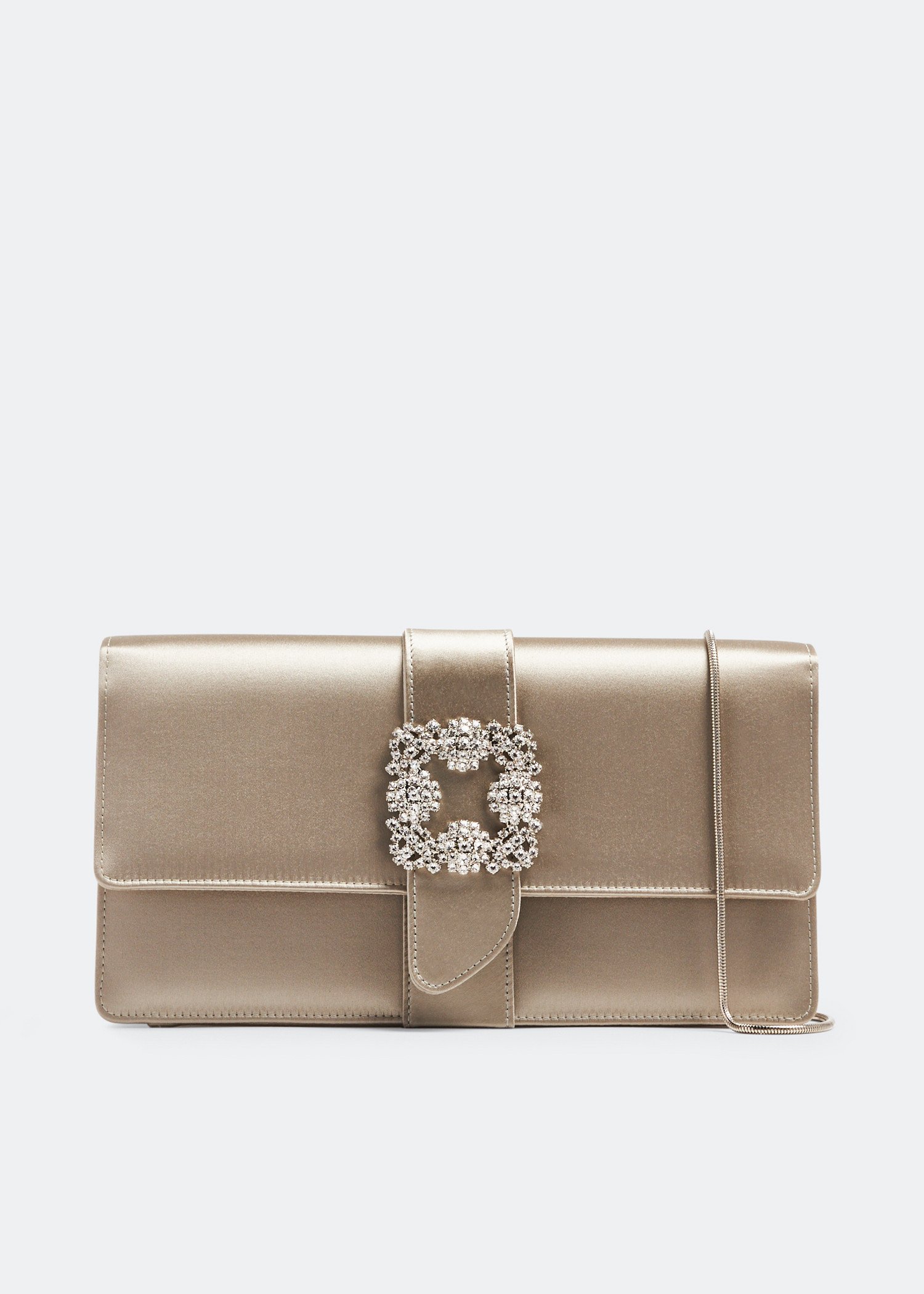 

Capri satin clutch, Beige