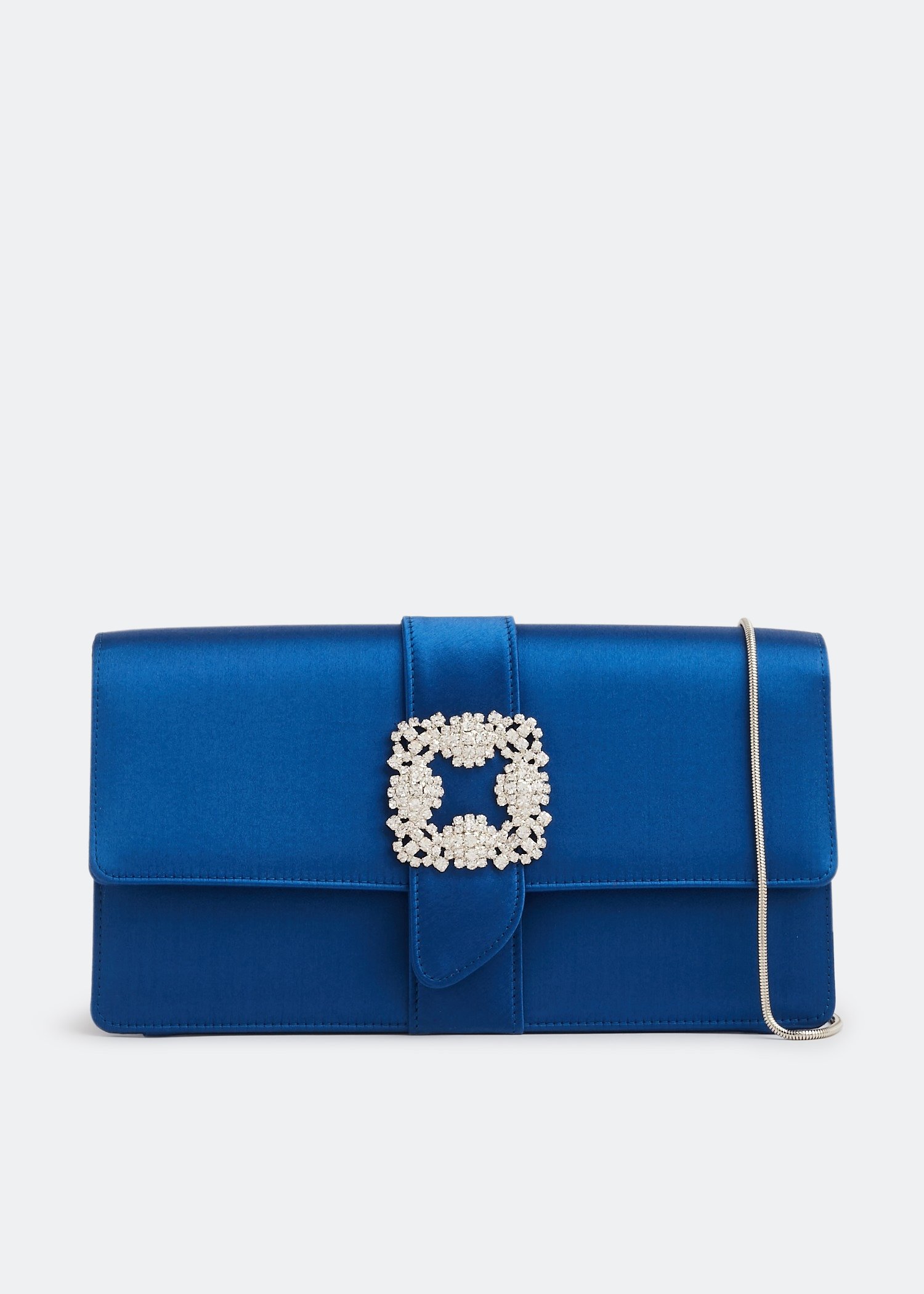 

Capri satin clutch, Blue