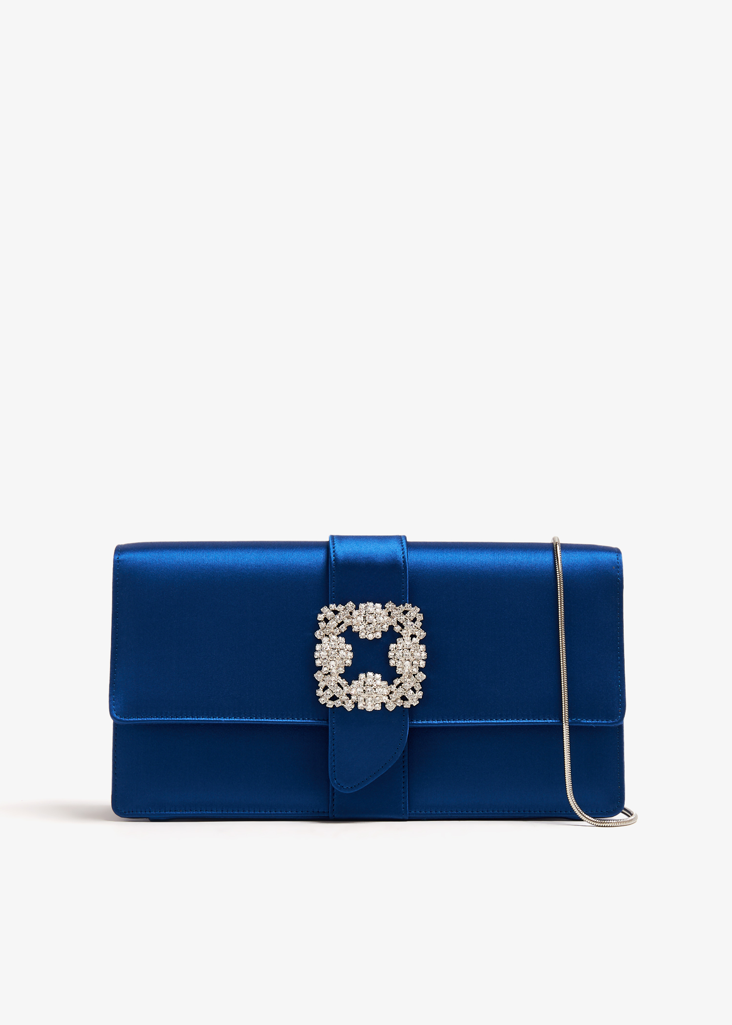 

Capri satin clutch, Blue