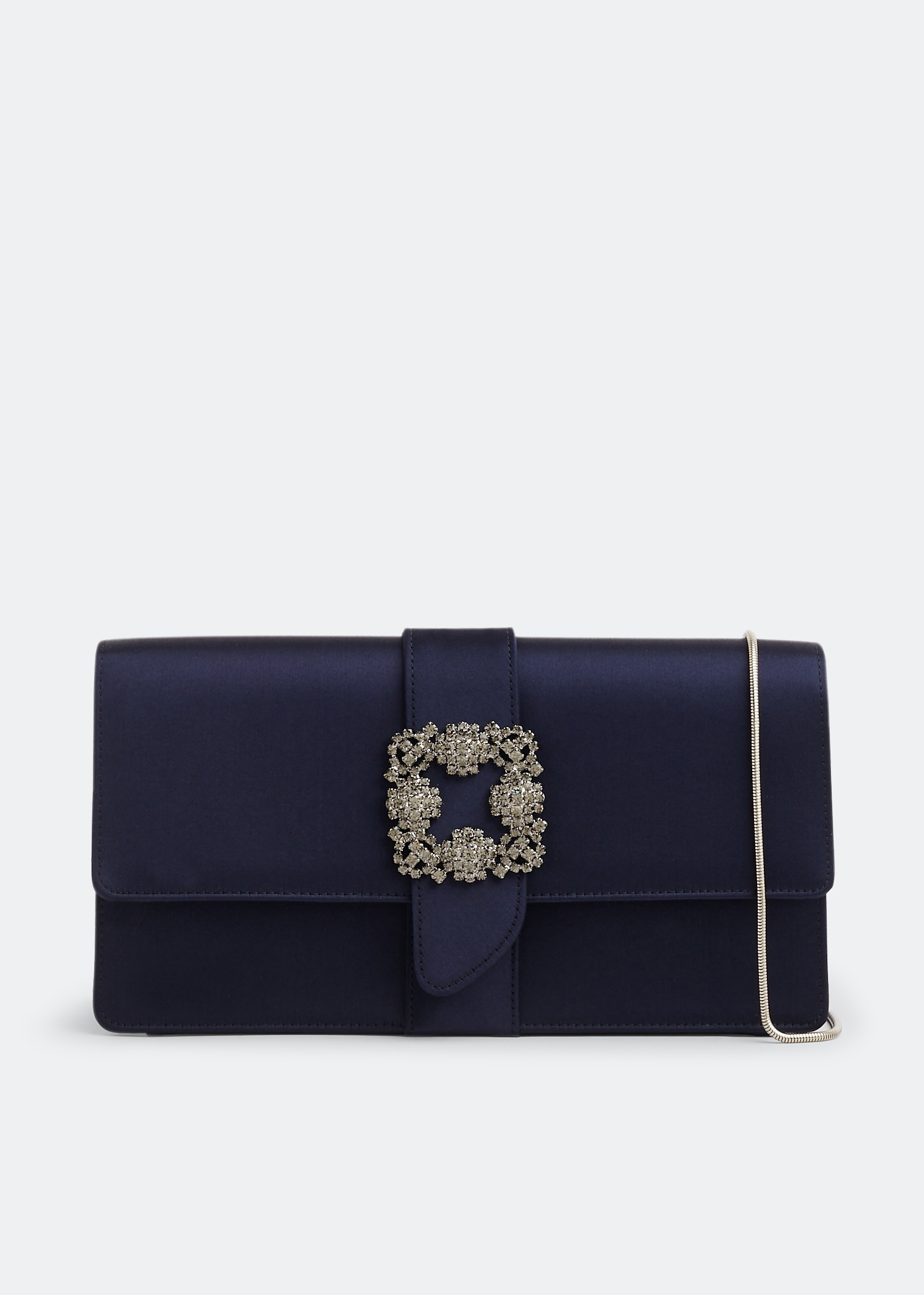 

Capri satin clutch, Blue