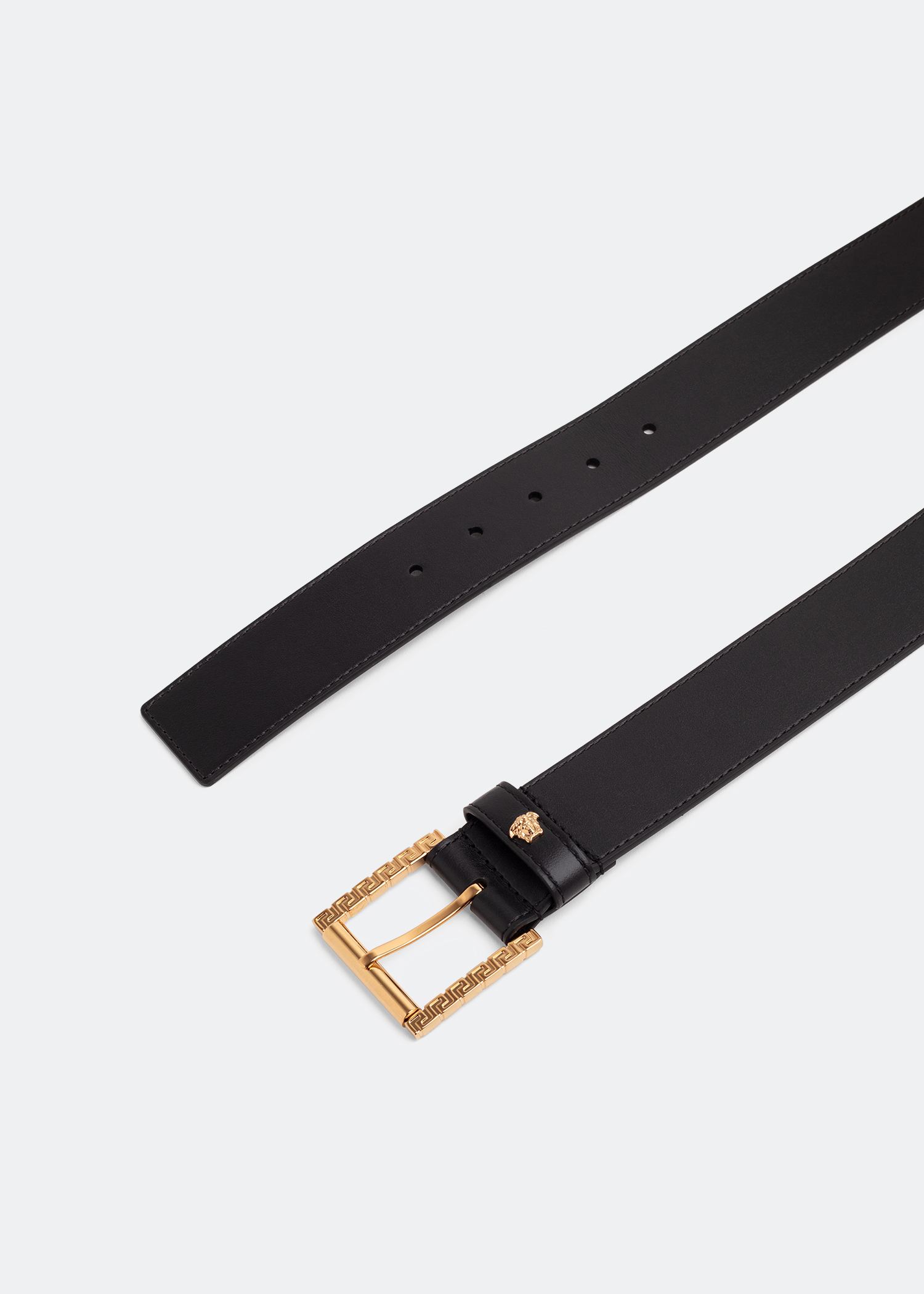 

Greca leather belt, Black