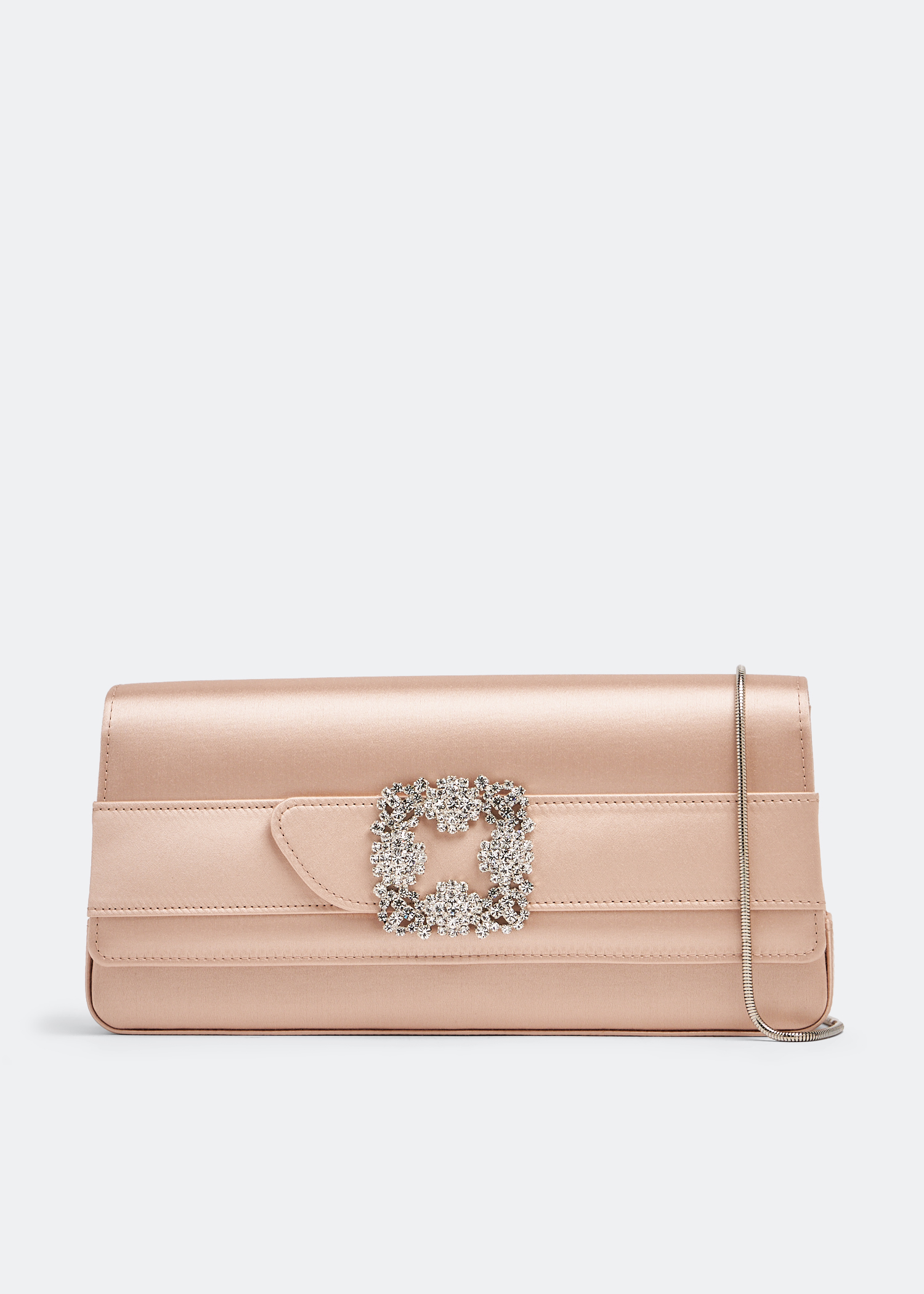 

Gothisi satin clutch, Beige