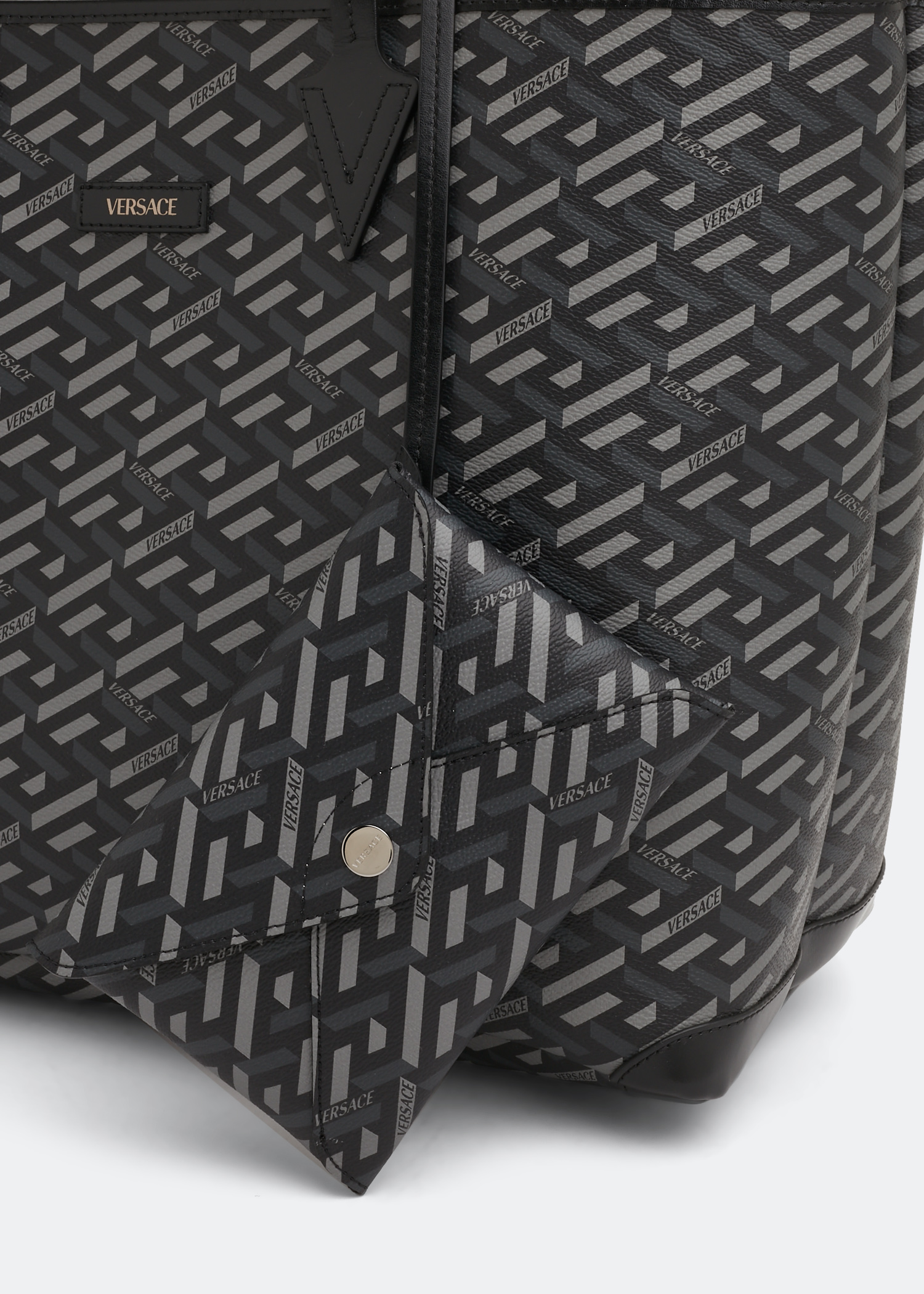 

La Greca Signature large tote bag, Black