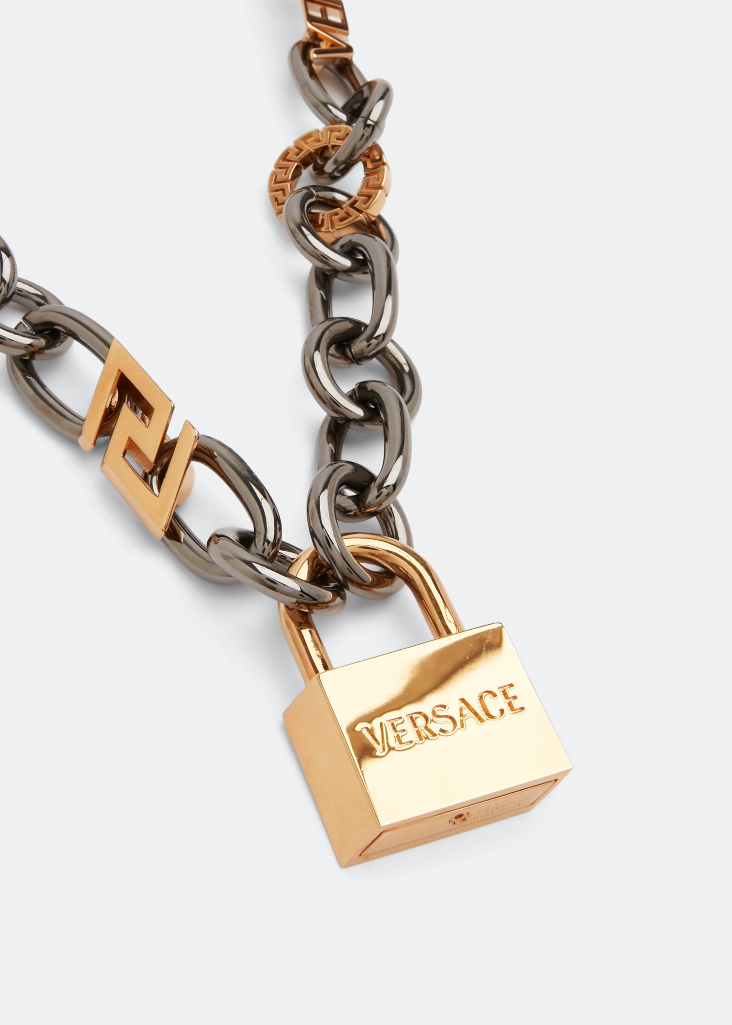 

Padlock chain necklace, Metallic