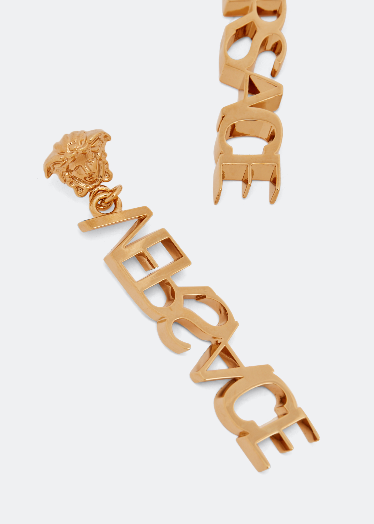 

Logo large drop earrings, Gold