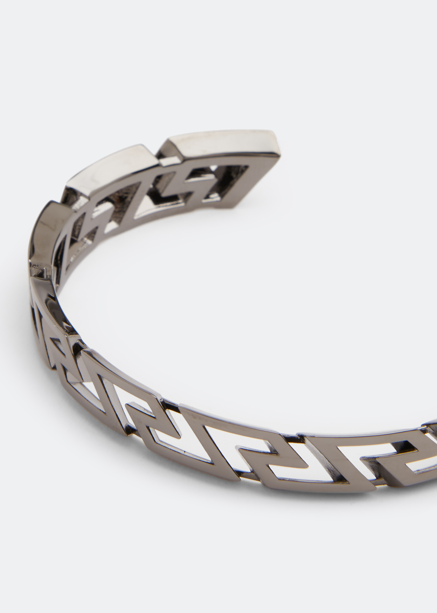 

Greca curved cuff bracelet, Metallic