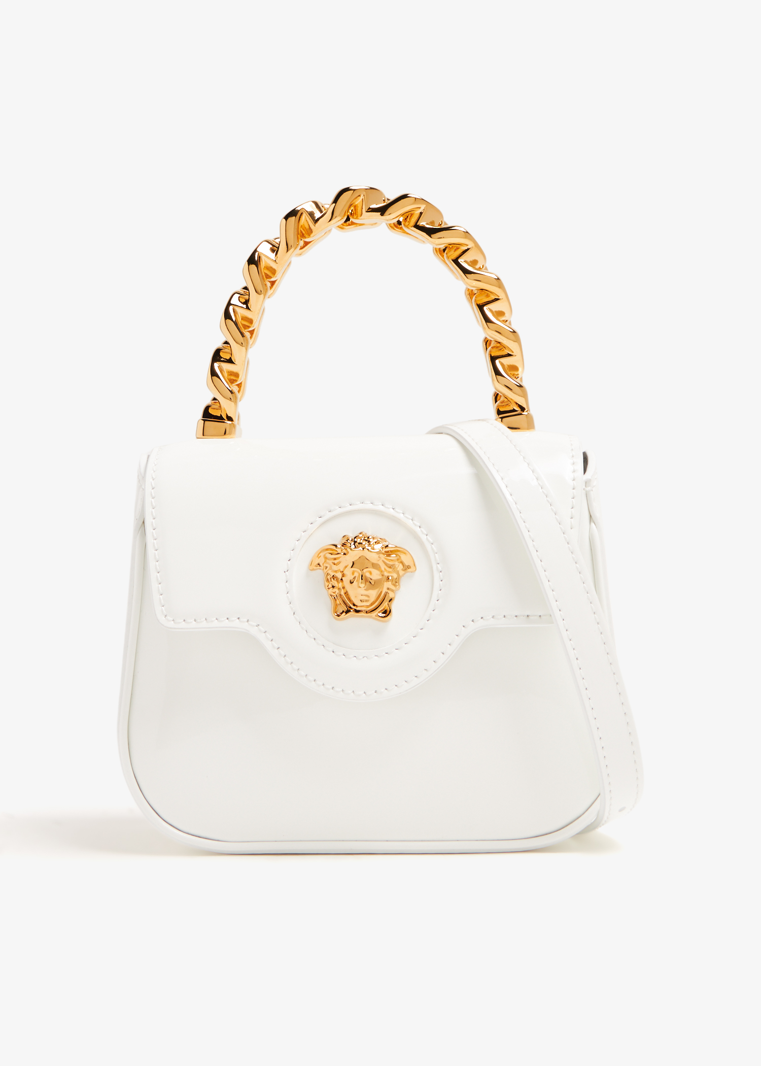 

La Medusa mini top handle bag, White