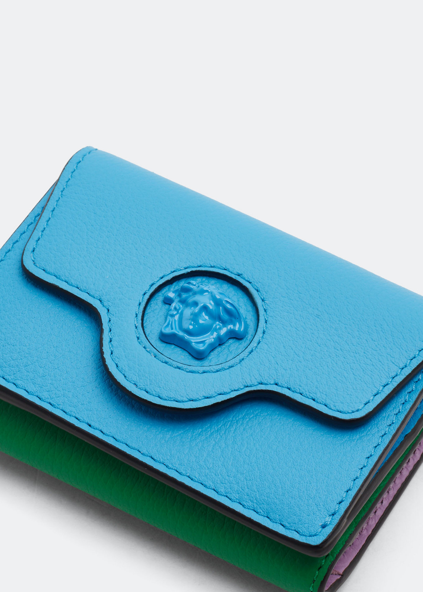 

La Medusa tri-fold chain wallet, Blue