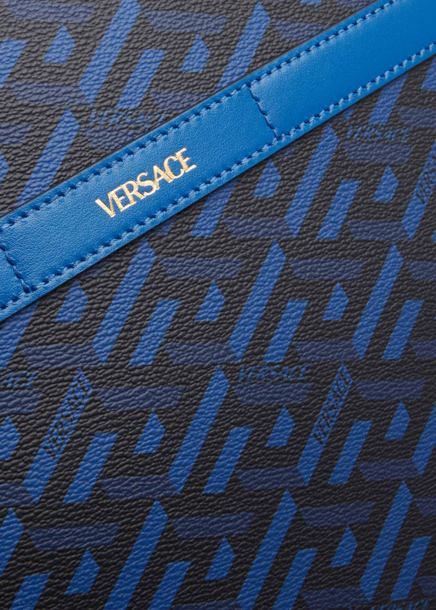 

La Greca signature messenger bag, Blue