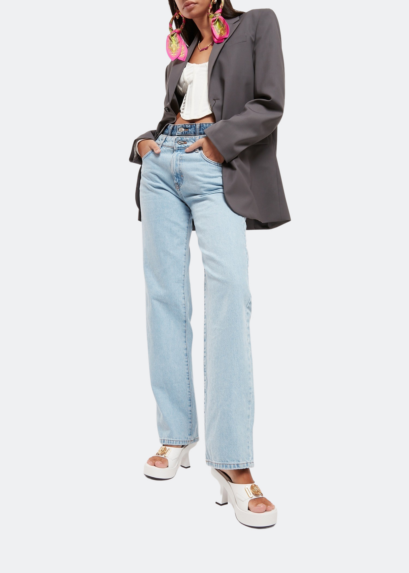 

Medusa Biggie mules, White