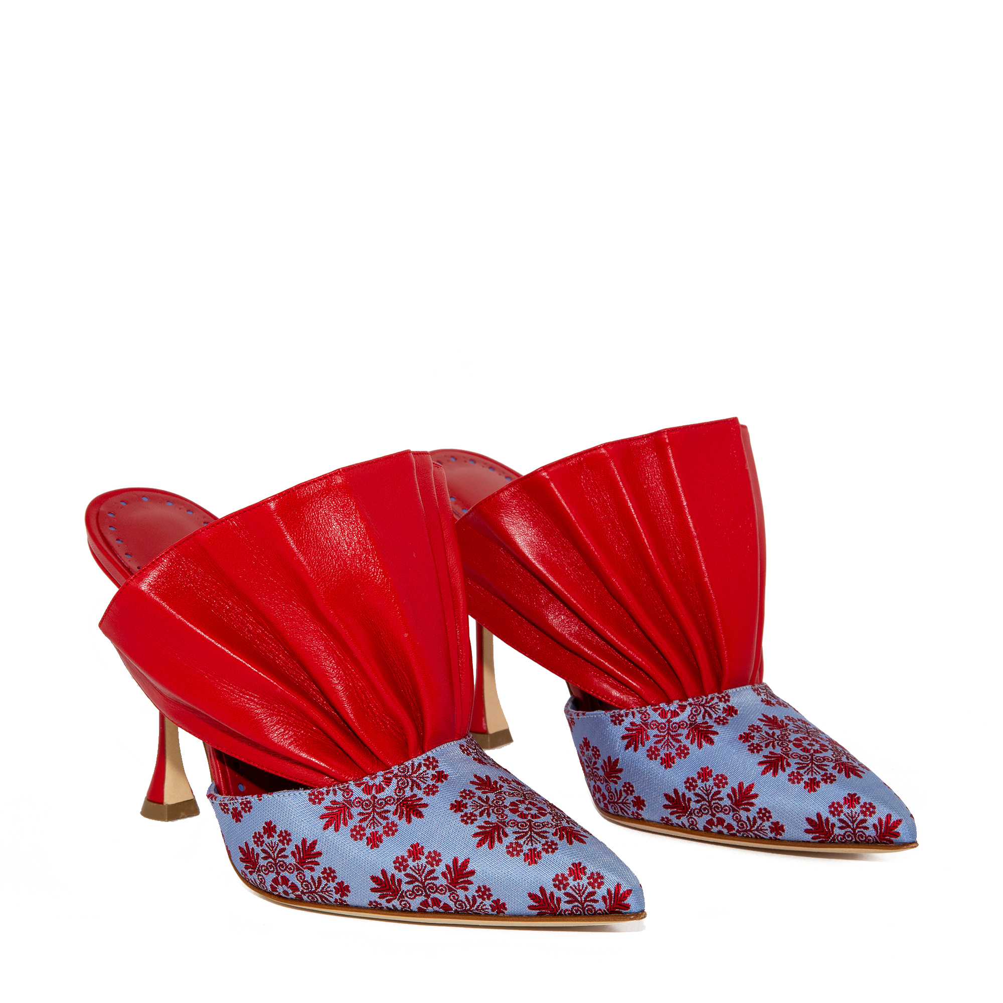 

Anjou brocade mules, Multi-coloured