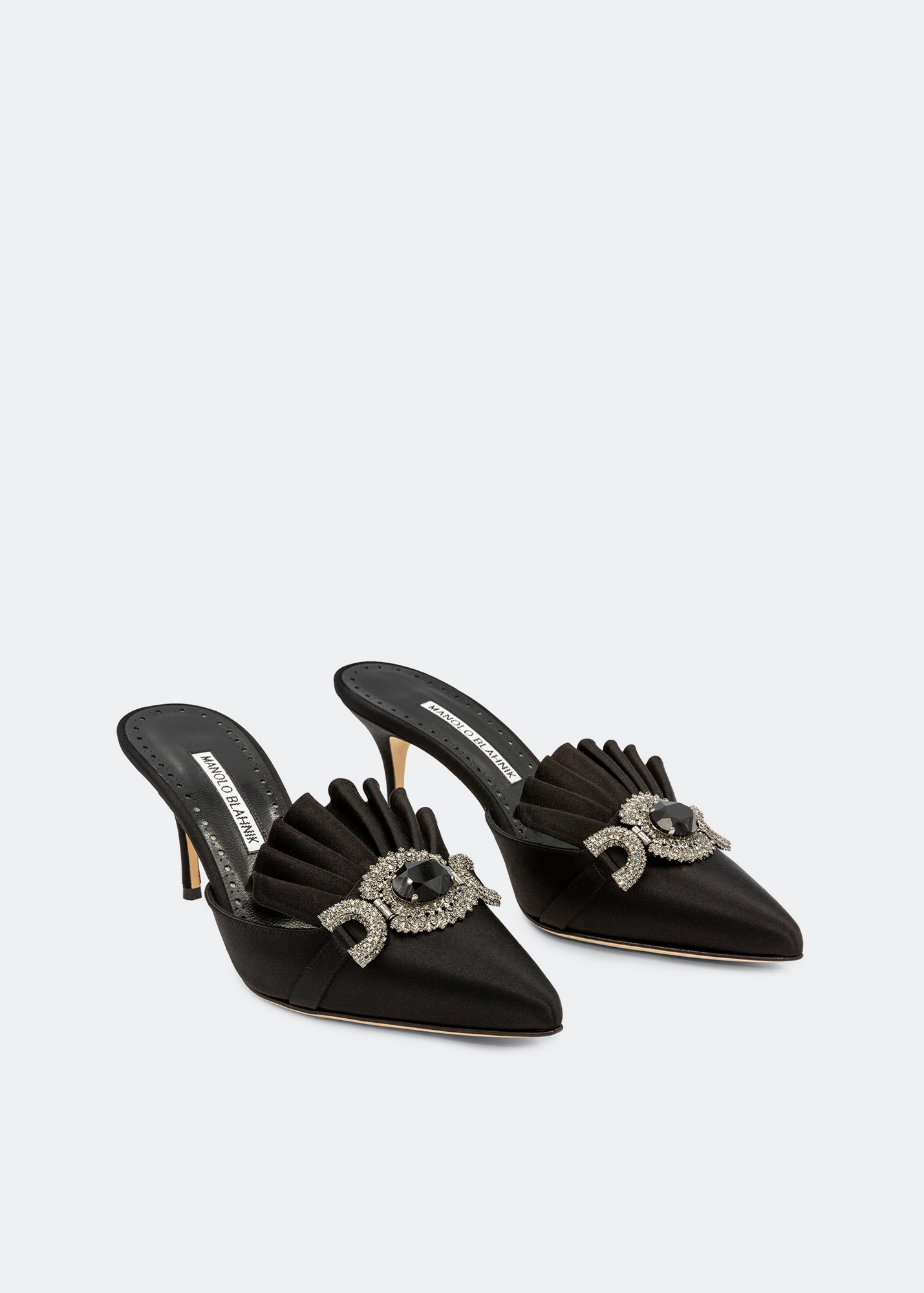 

Hosios satin mules, Black