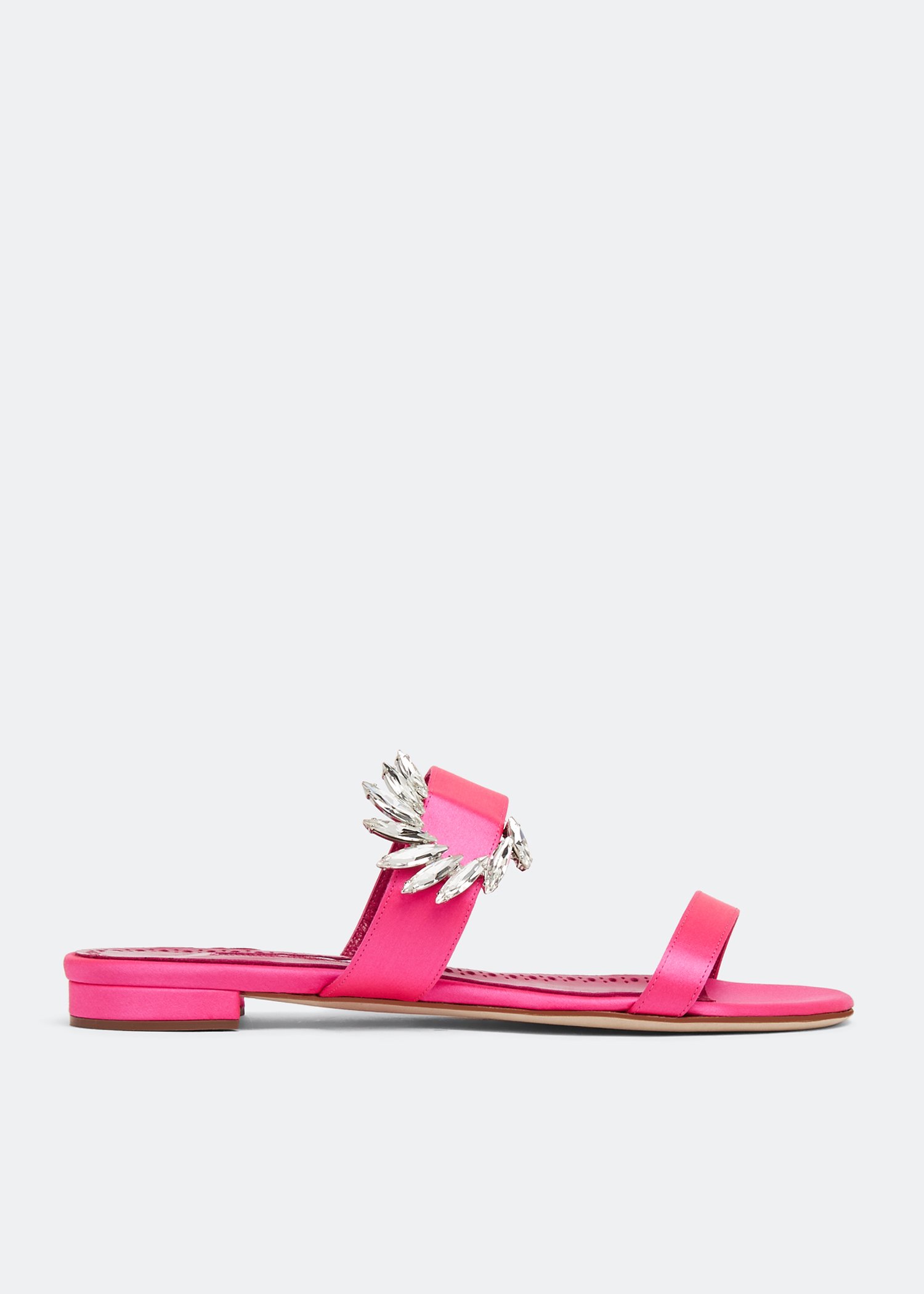 

Chivelaflat satin sandals, Pink