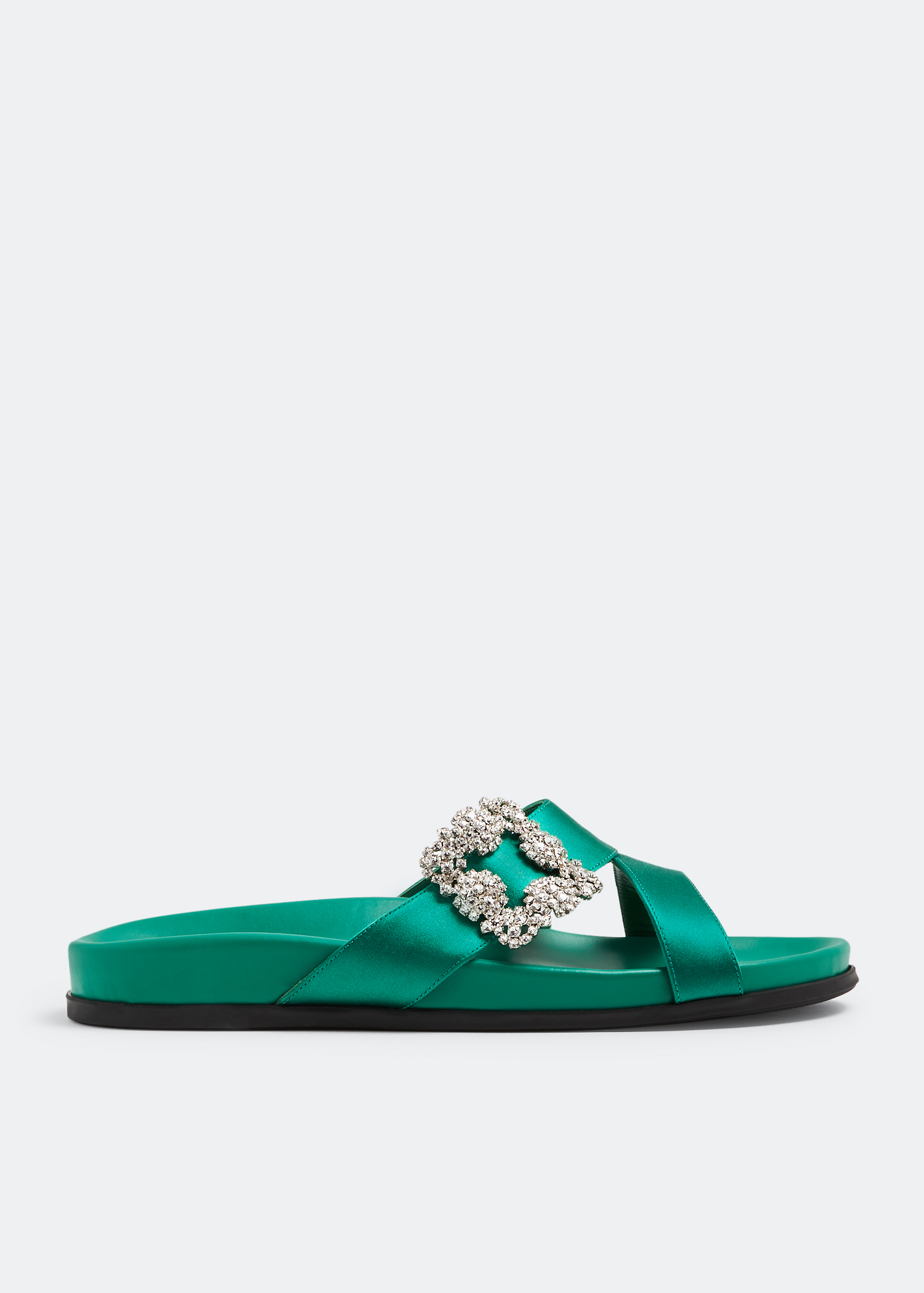 

Chilanghi flat mules, Green