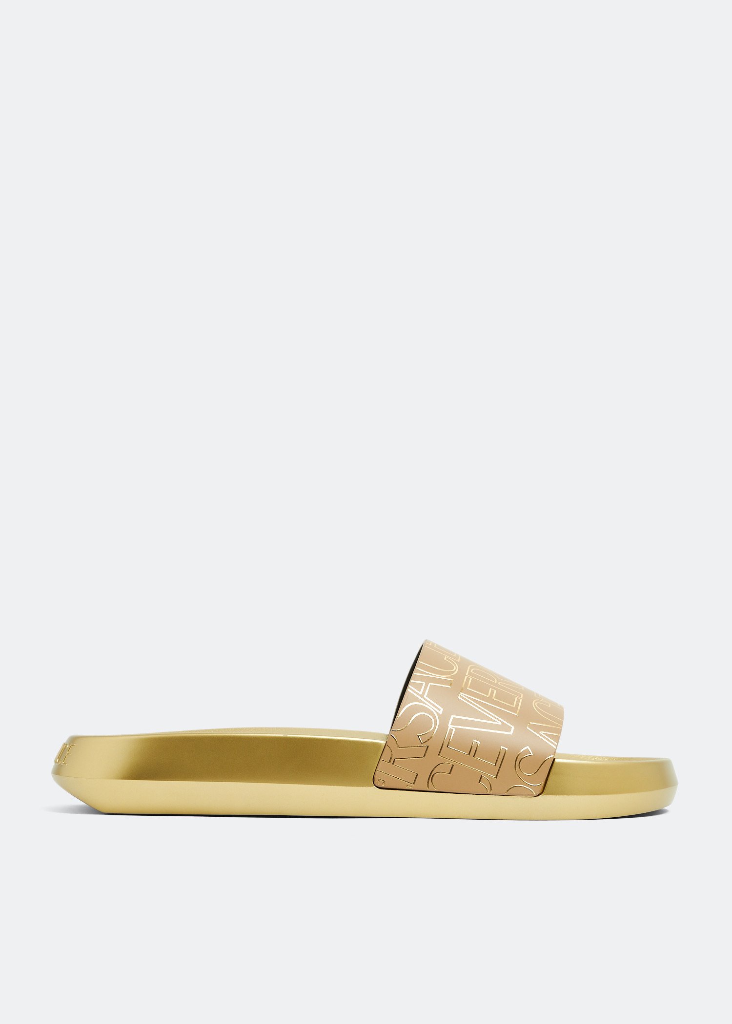 

Versace Allover slides, Gold