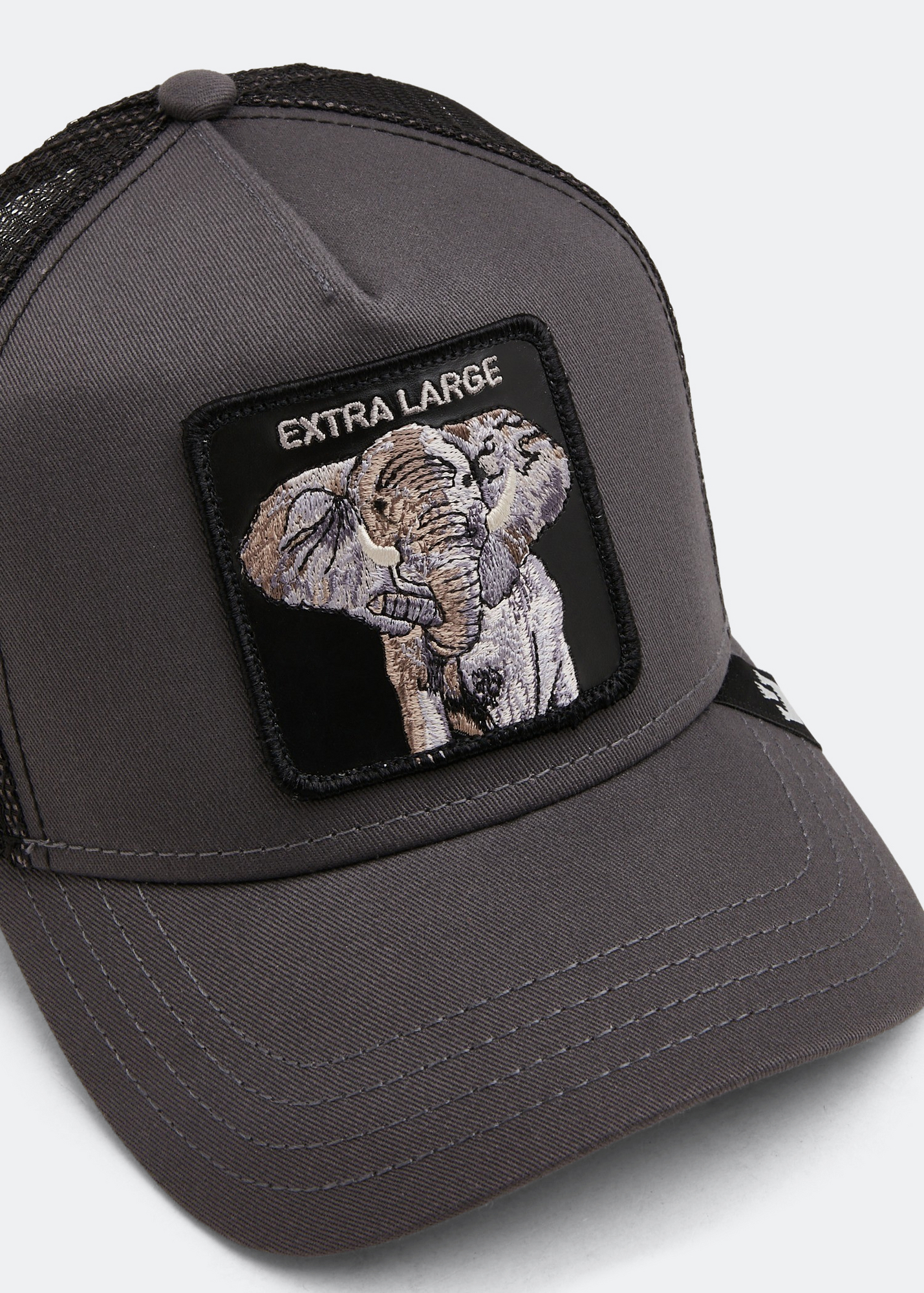 

Extra Large Elephant trucker cap, Grey