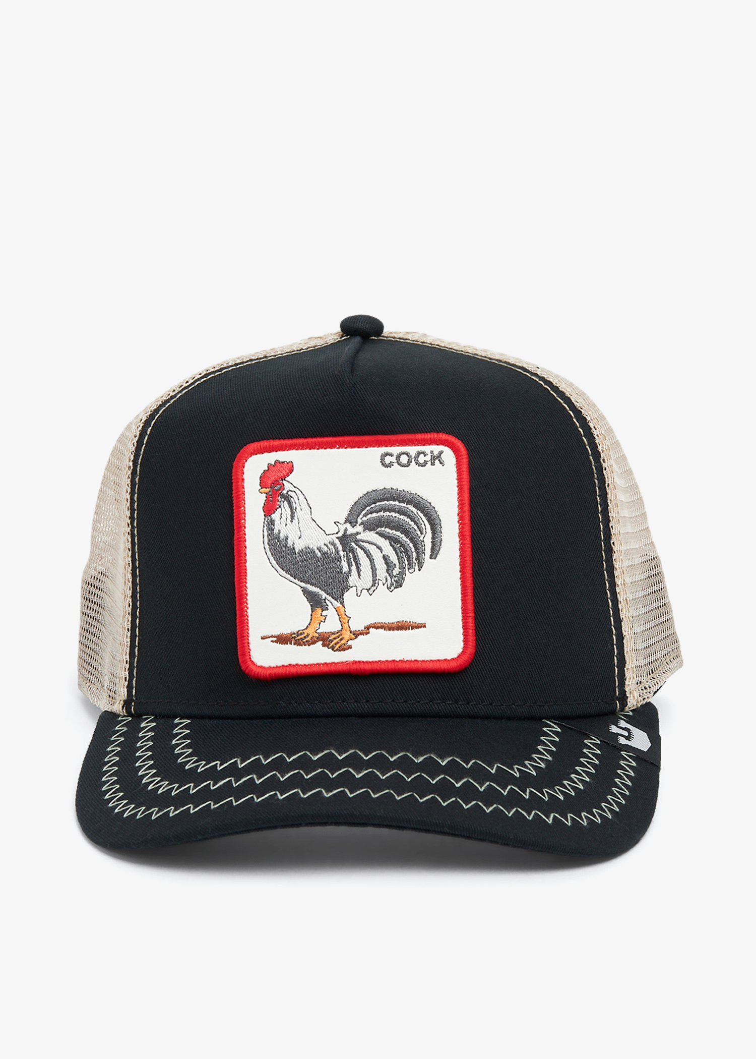 

Rooster trucker cap, Black