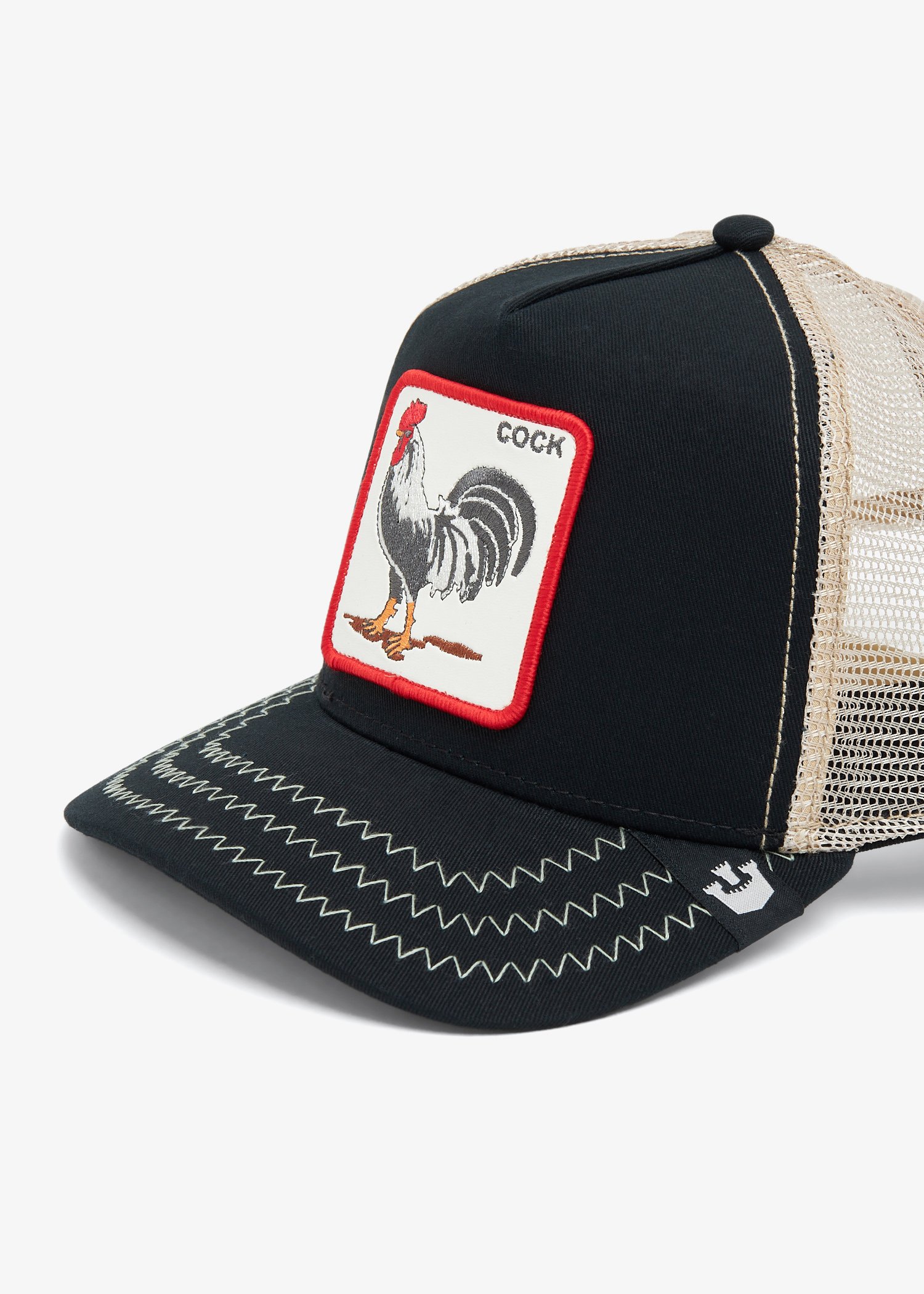 

Rooster trucker cap, Black