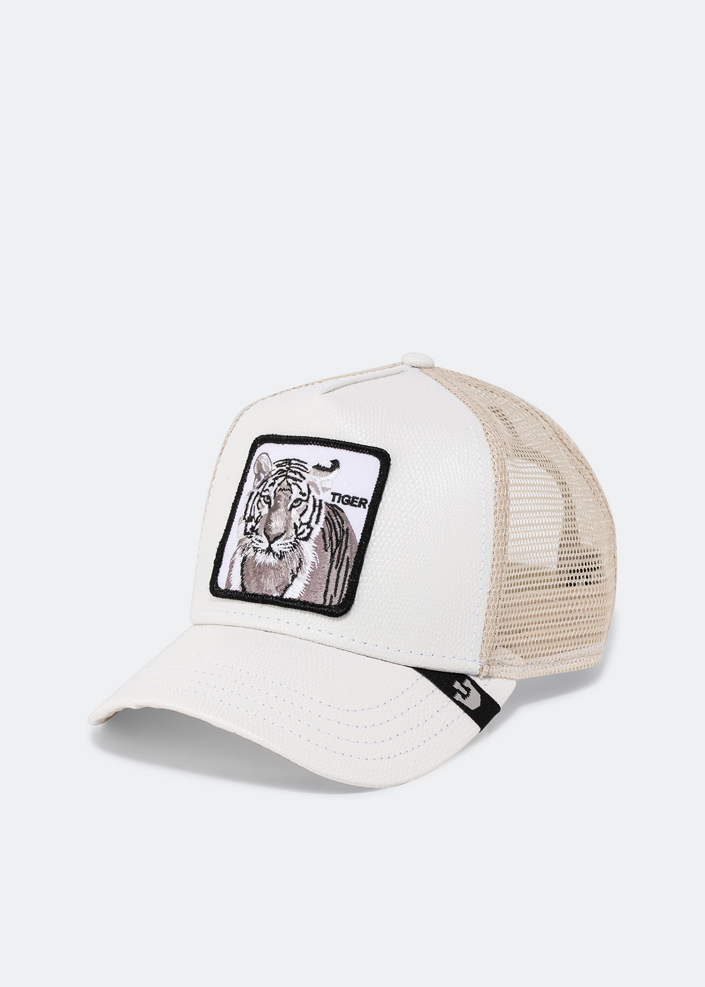 

Tiger trucker cap, White
