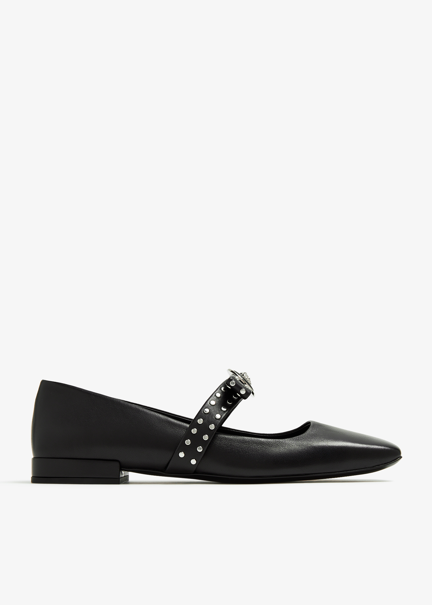 

Gianni Ribbon studded ballerinas, Black