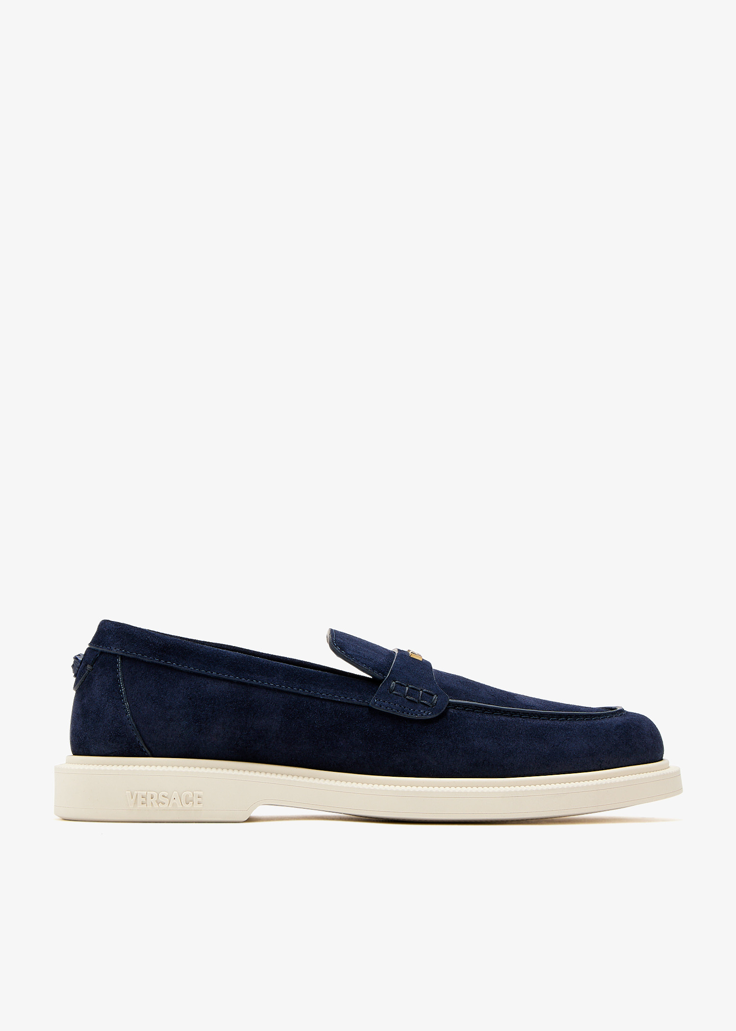 

Giuliano suede loafers, Blue