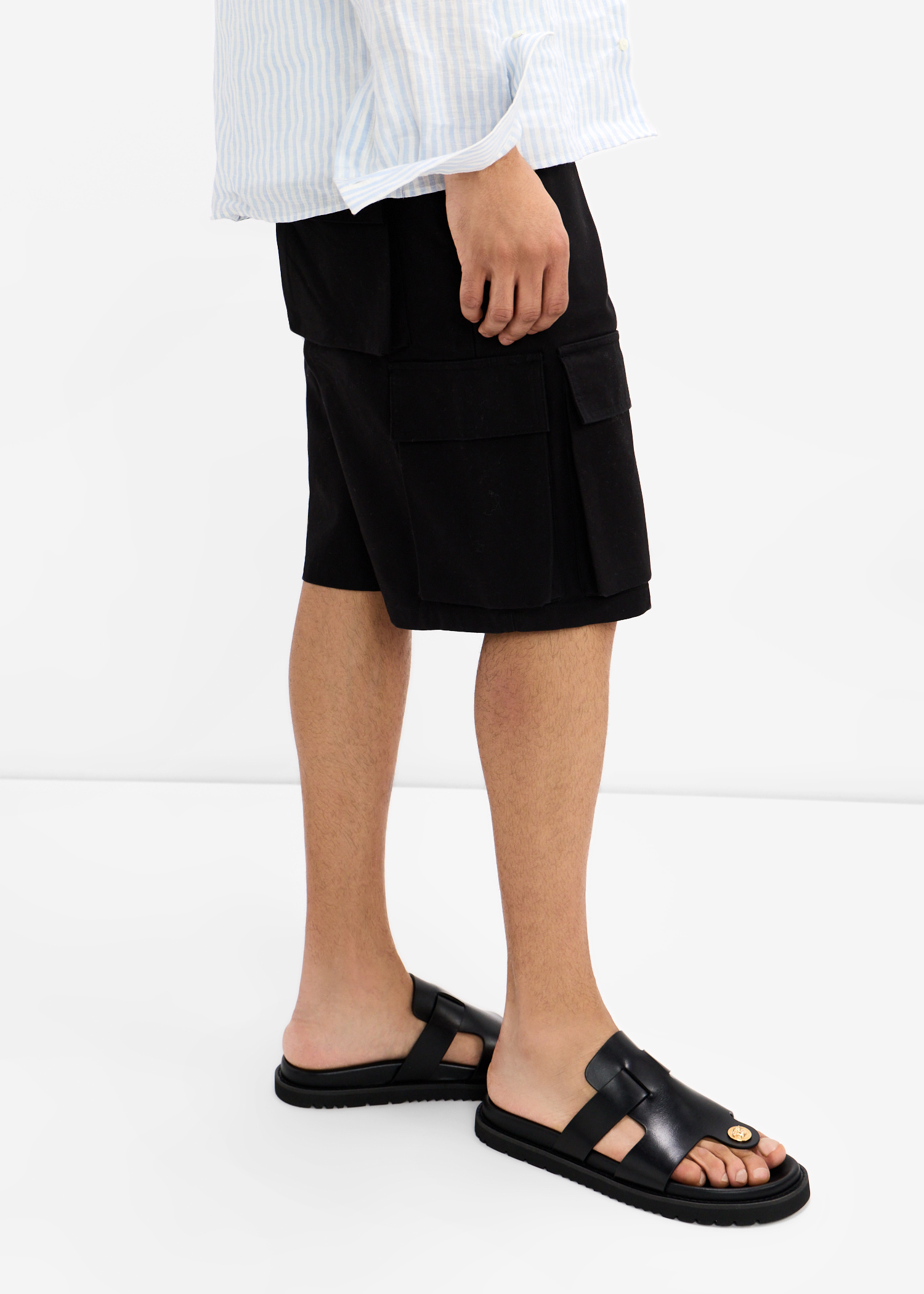 

Leather sandals, Black