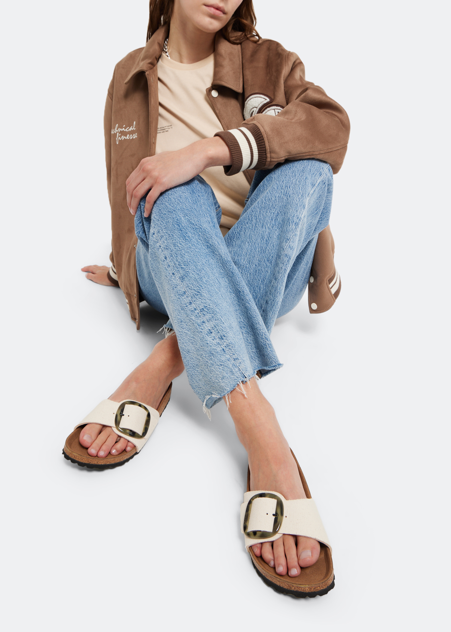 

Madrid Big Buckle sandals, Beige