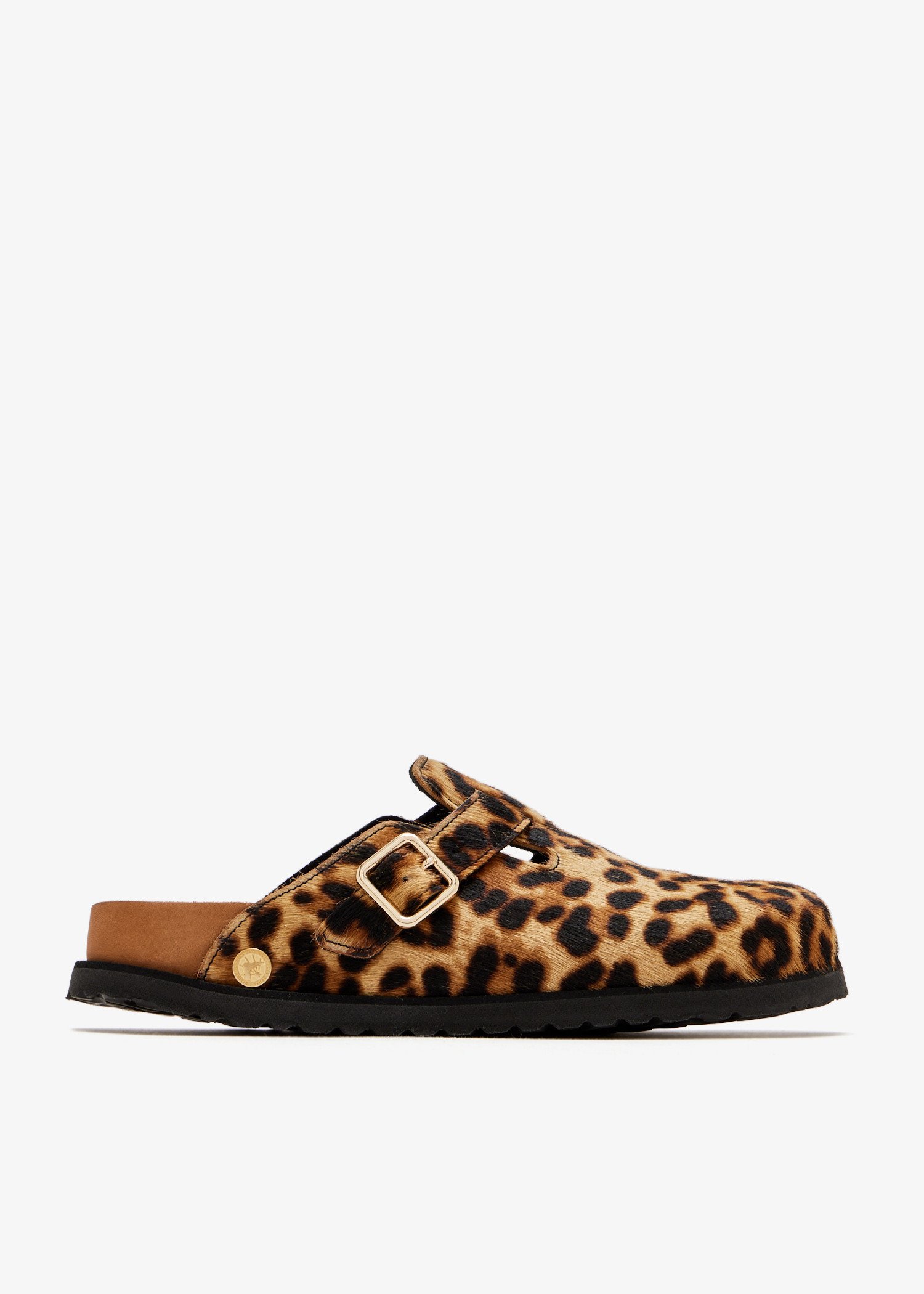 

Boston Fur narrow-width clogs, Animal printed