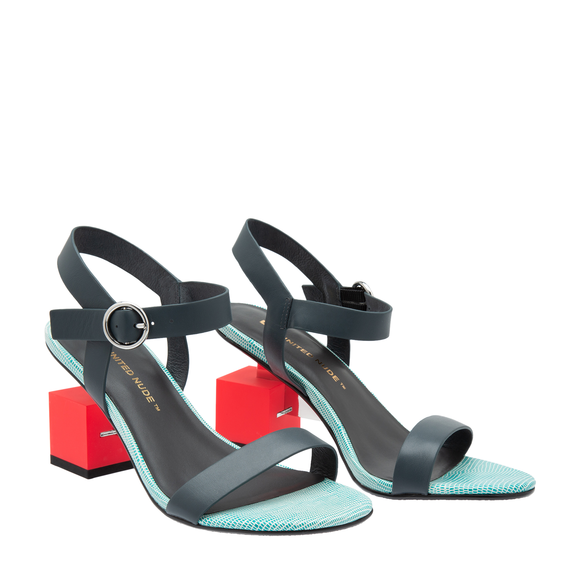 

Cube sandals, Blue