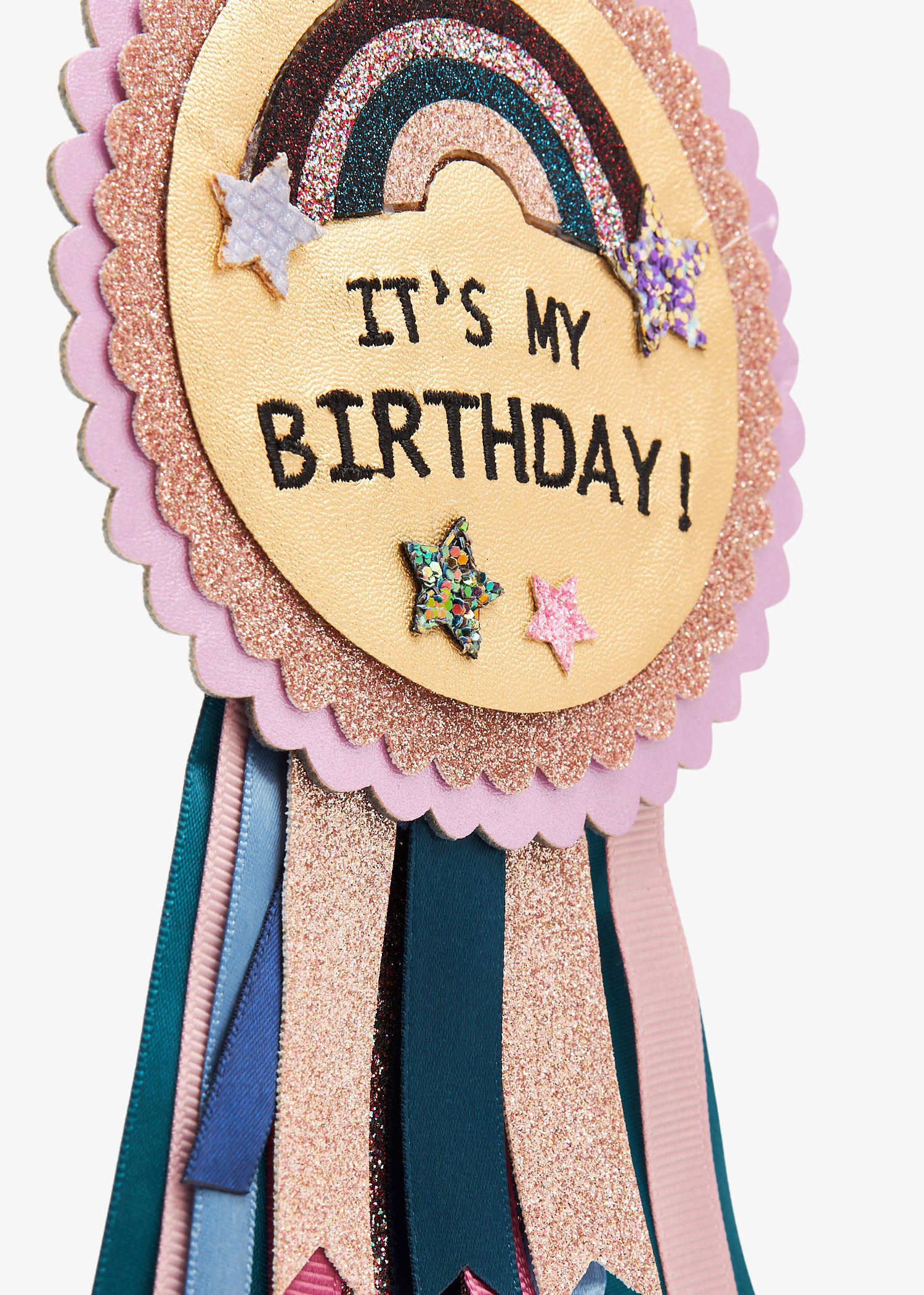 

It's My Birthday rosette, Multicolored
