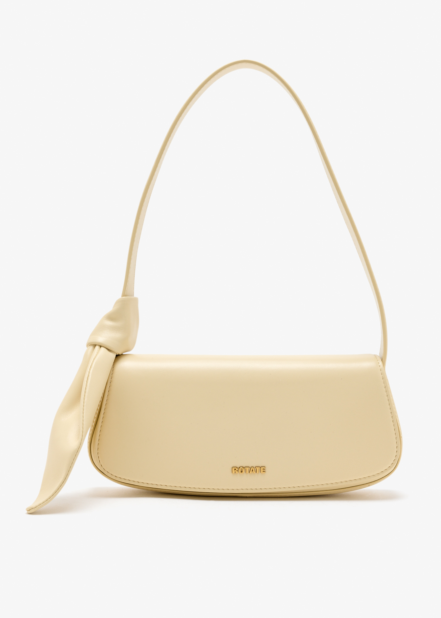 

Leather Knot Strap bag, Yellow