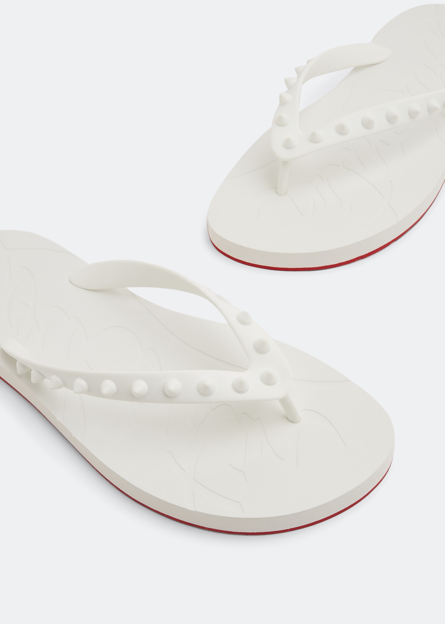 

Loubi flip flops, White