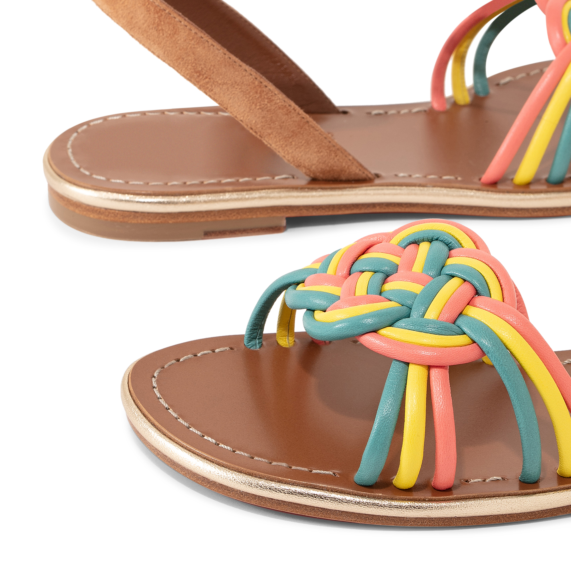 

Ella flat sandals, Multi-coloured