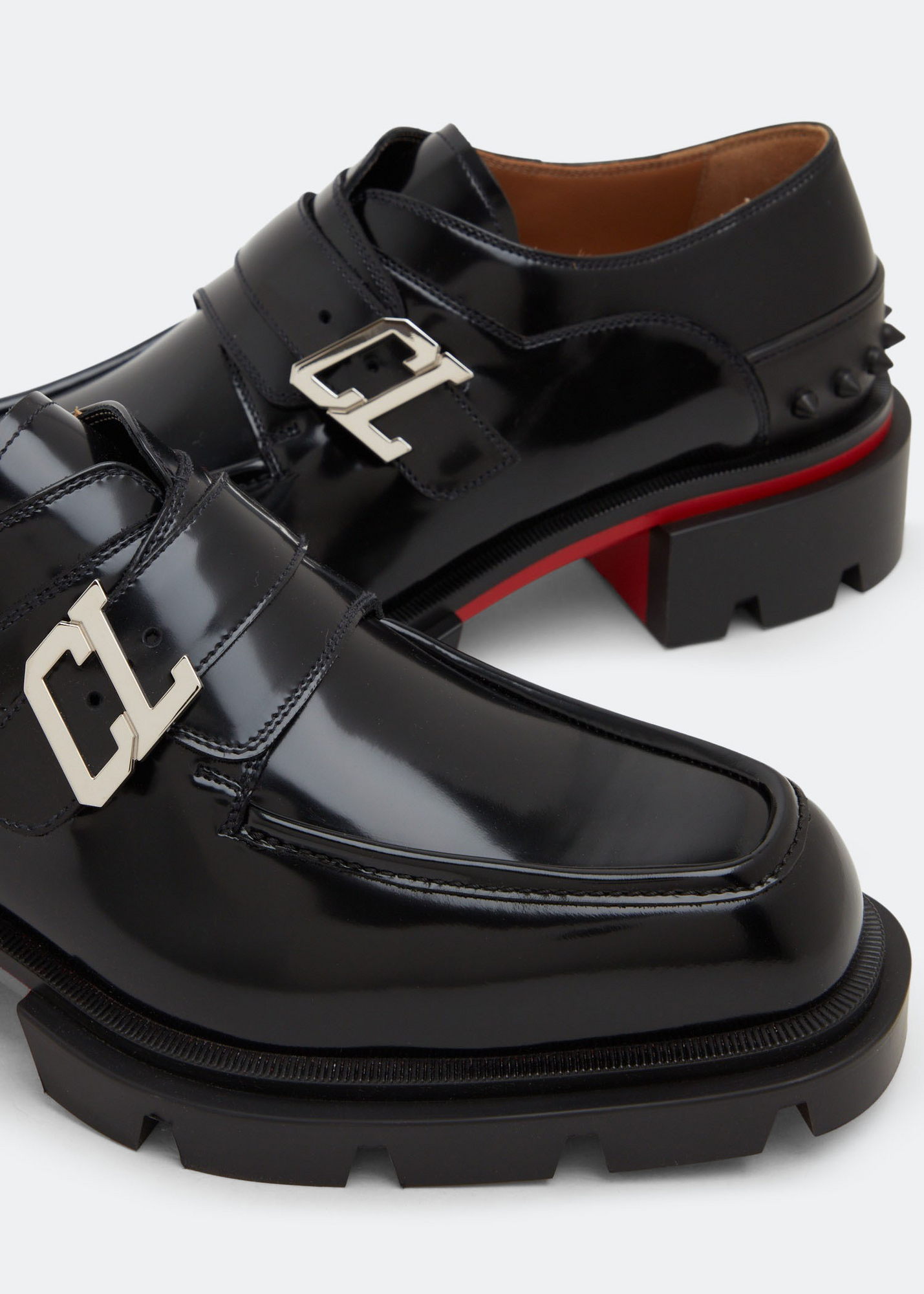 

Our Georges monk strap shoes, Black