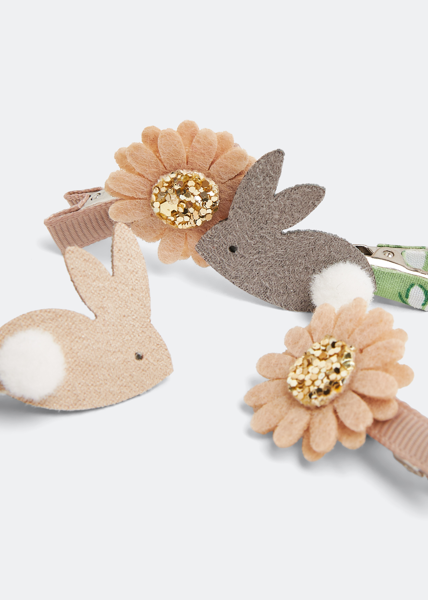 

Spring bunny & daisy mini clips, Multicolored