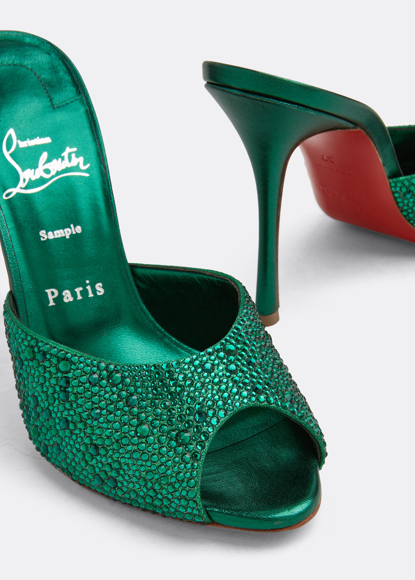 

Me Dolly strass 100 mules, Green