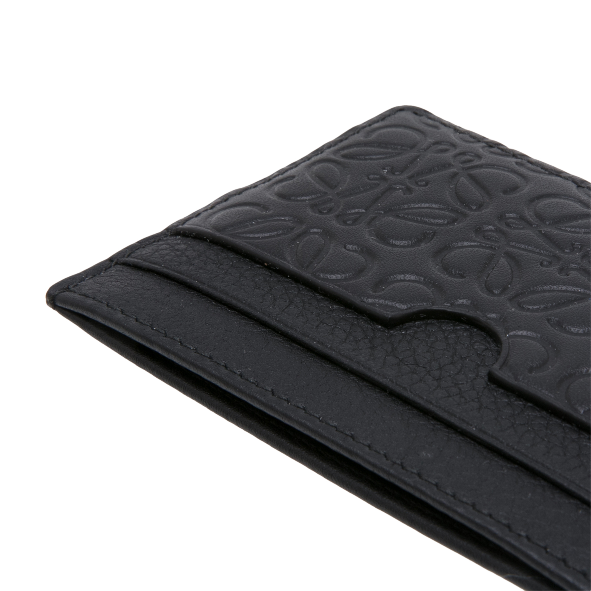 

Puzzle leather cardholder, Black