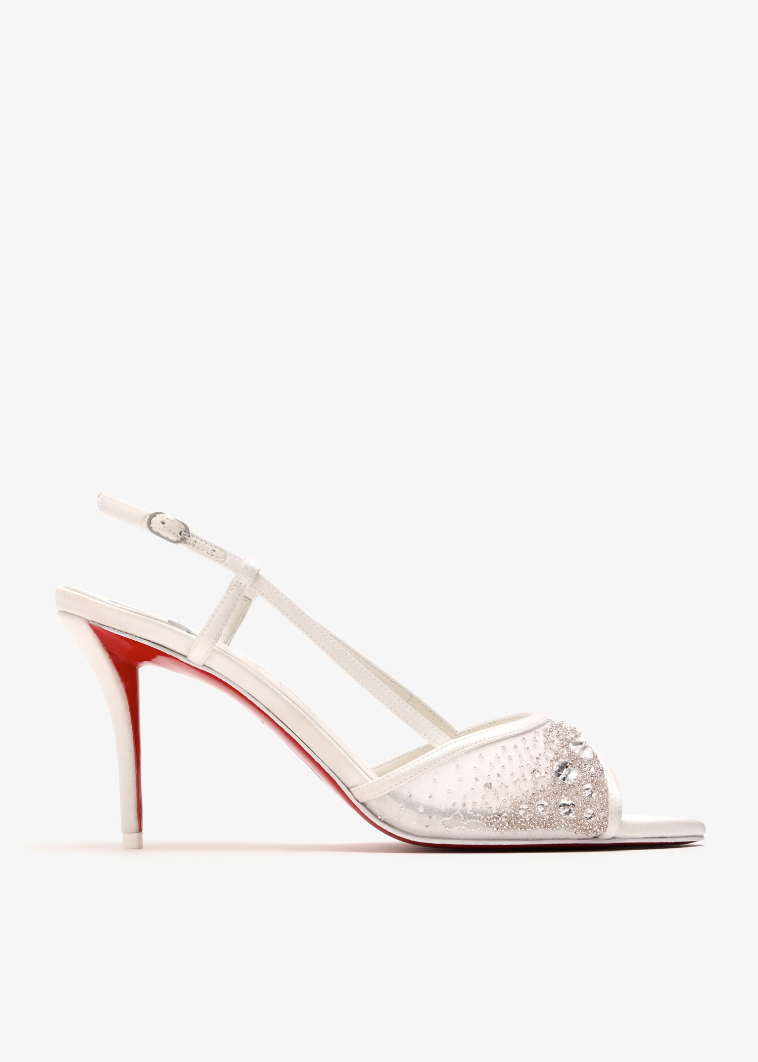 

Miss Z Sparkling 80 slingback sandals, White