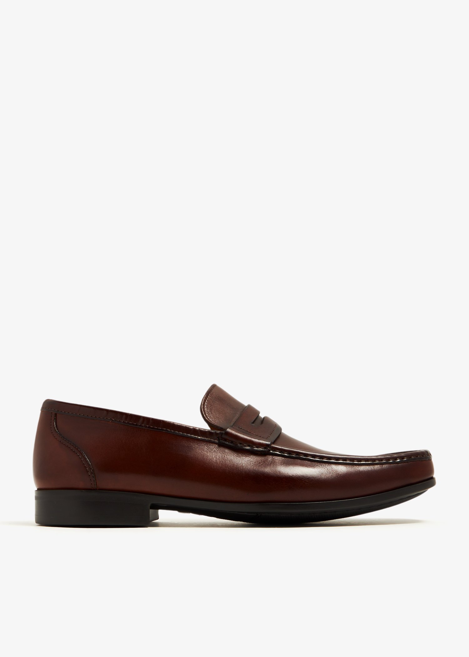 

Leather Penny Loafers, Brown