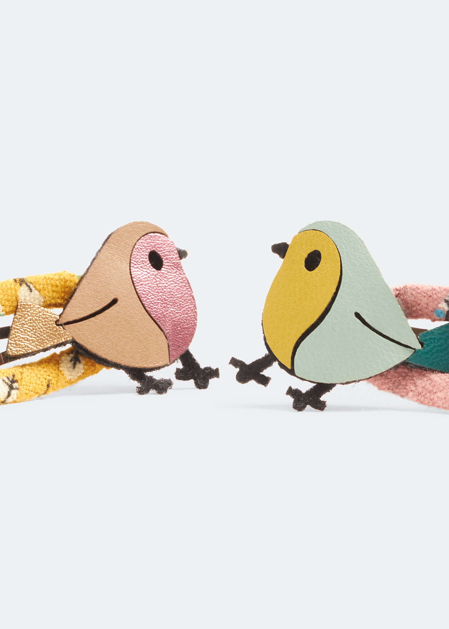 

Birdie hair clips, Multicolored