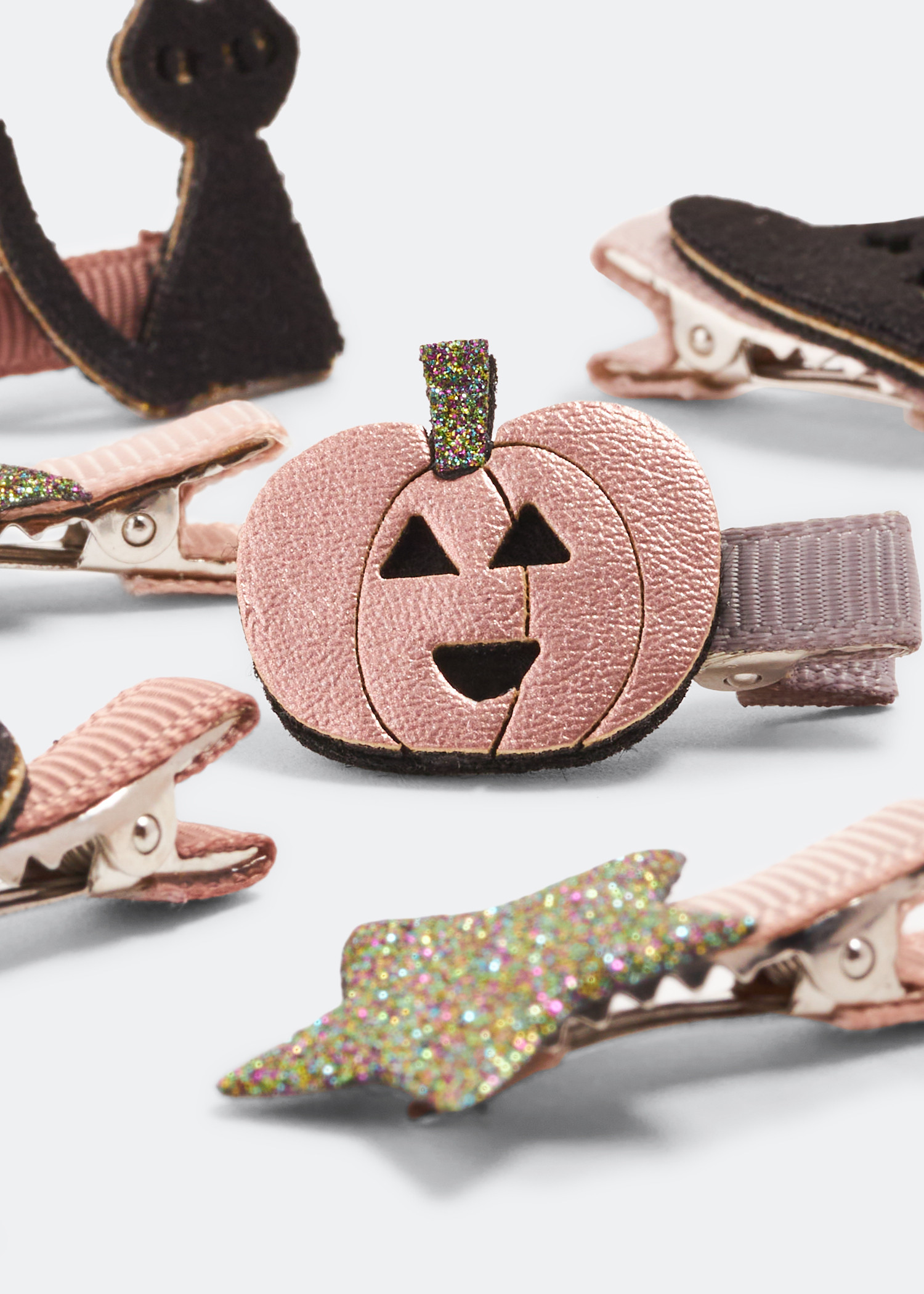 

Spooky mini hair clips, Multicolored