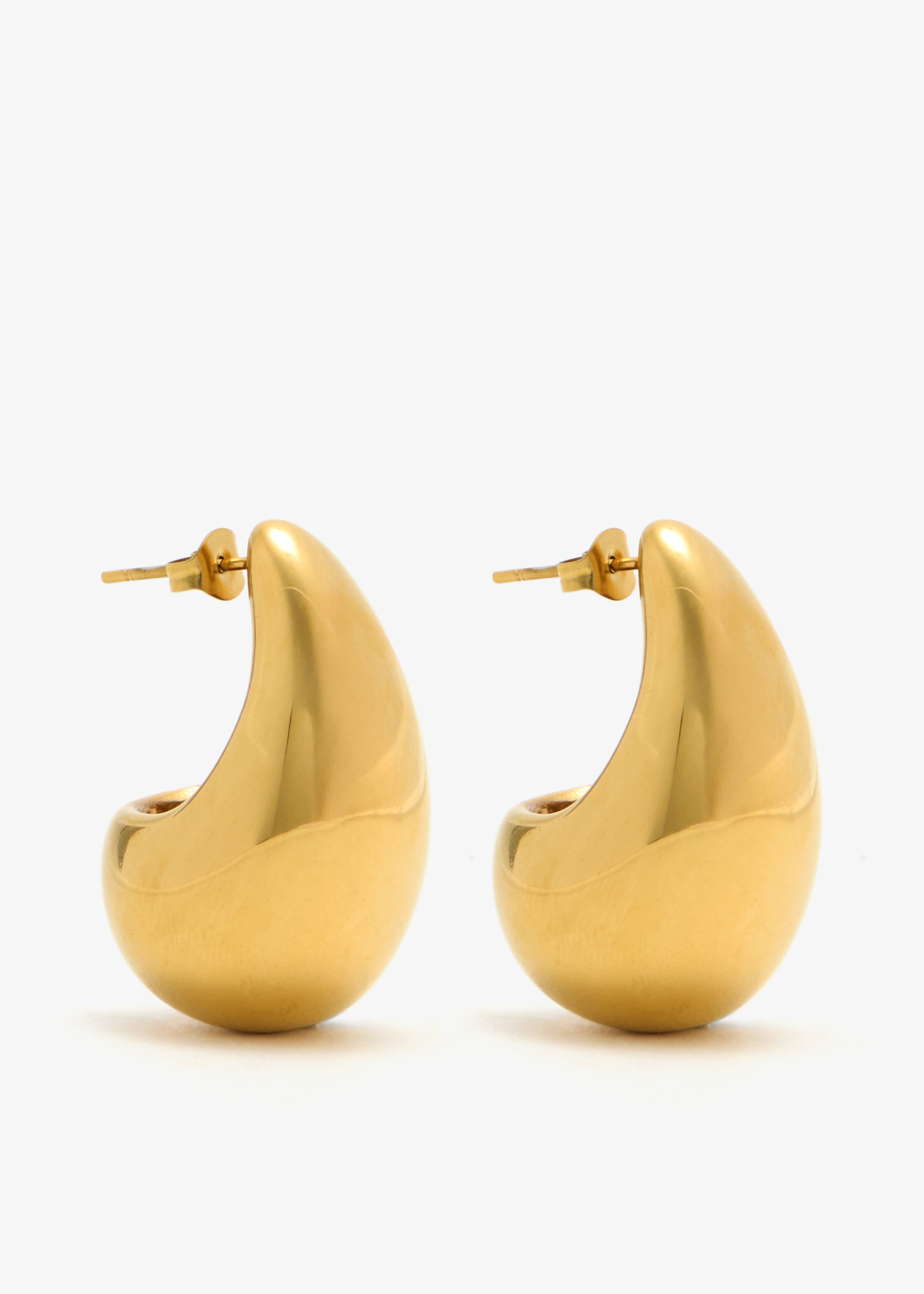 

Teardrop earrings, Gold